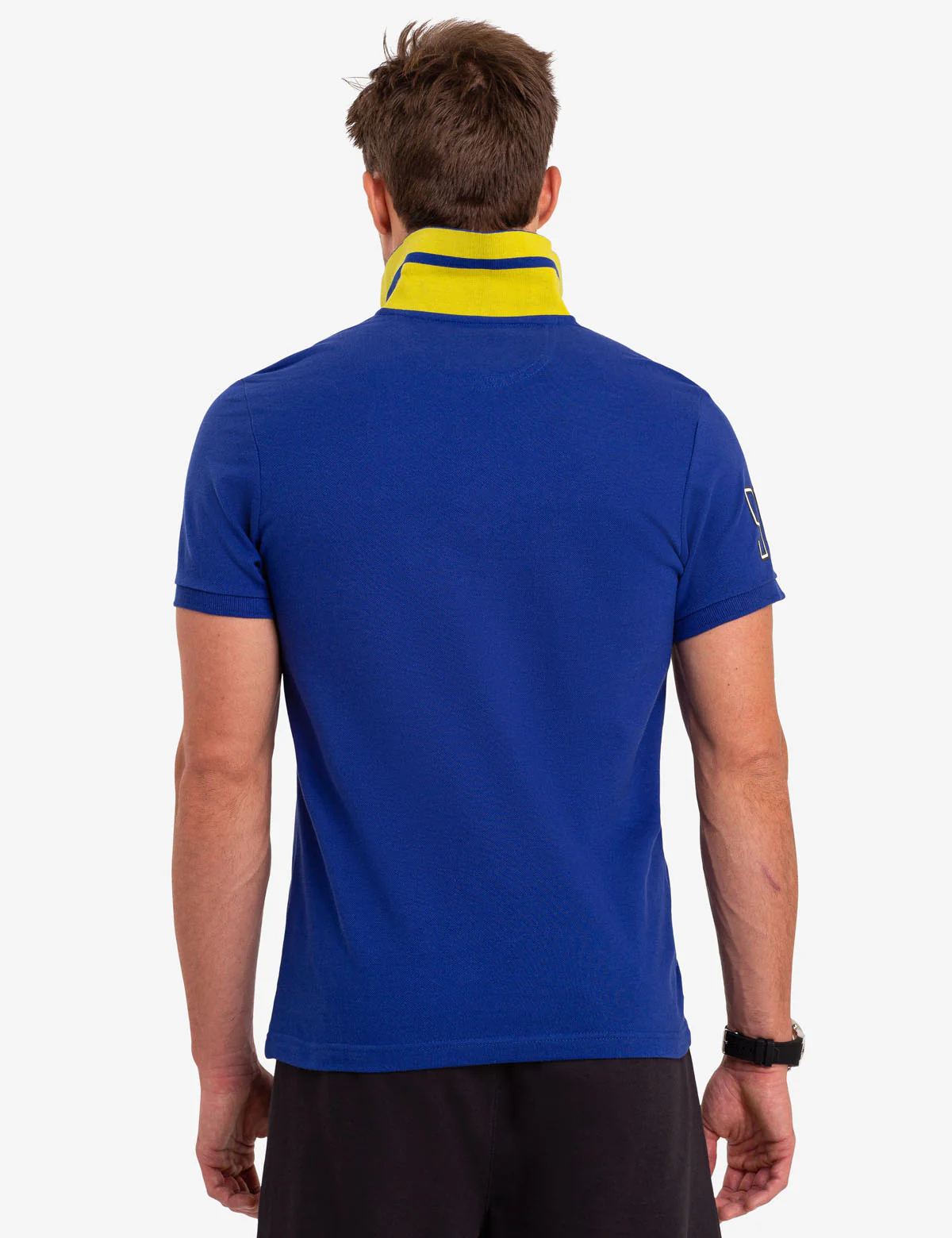 DIAGONAL COLORBLOCK POLO SHIRT