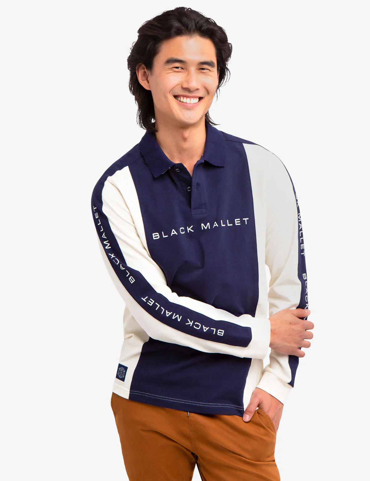 23961-black-mallet-colorblock-long-sleeve-polo-shirt-1.webp BLACK MALLET COLORBLOCK LONG SLEEVE POLO SHIRT