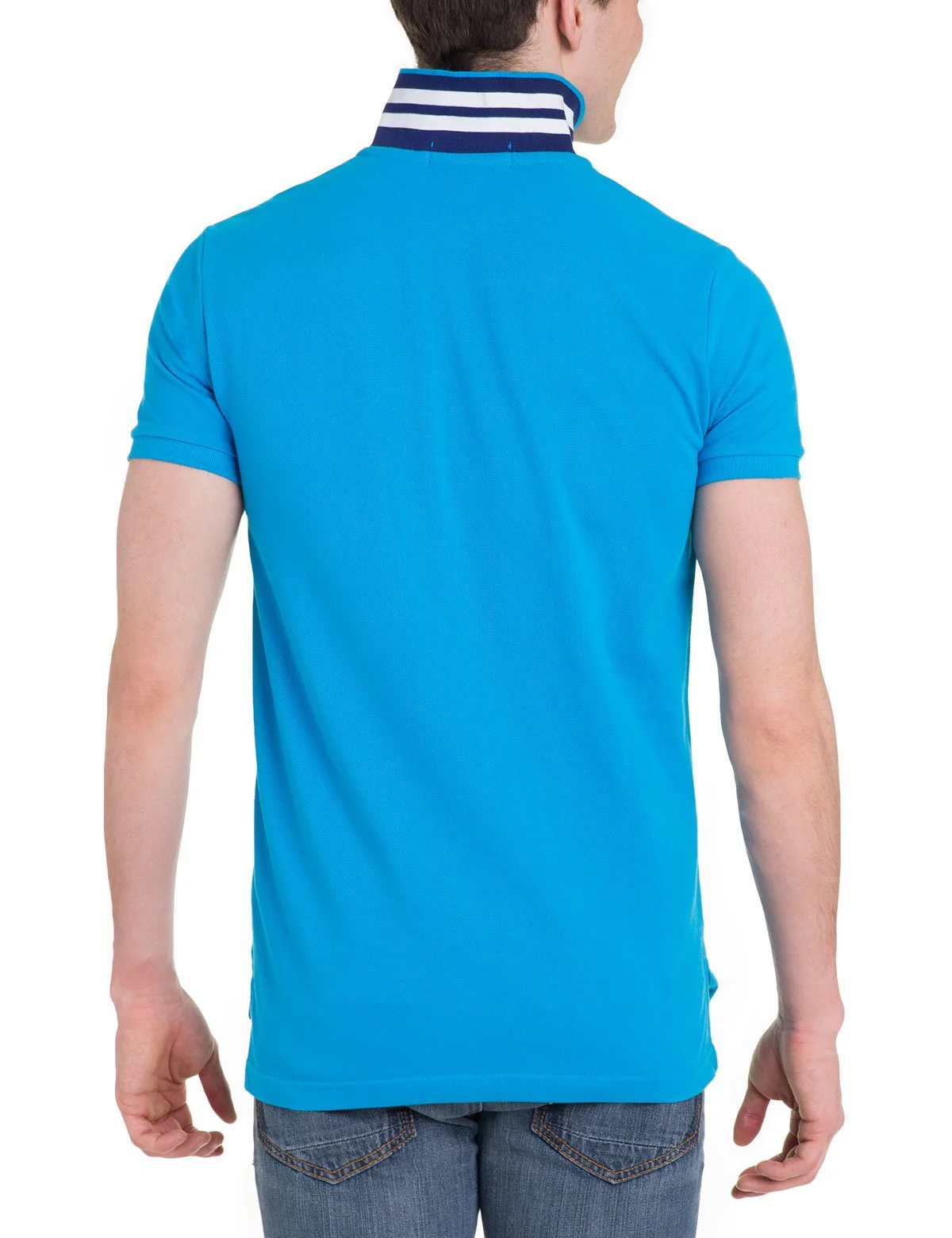 Slim Fit Pique Mesh Small Logo Polo Shirt
