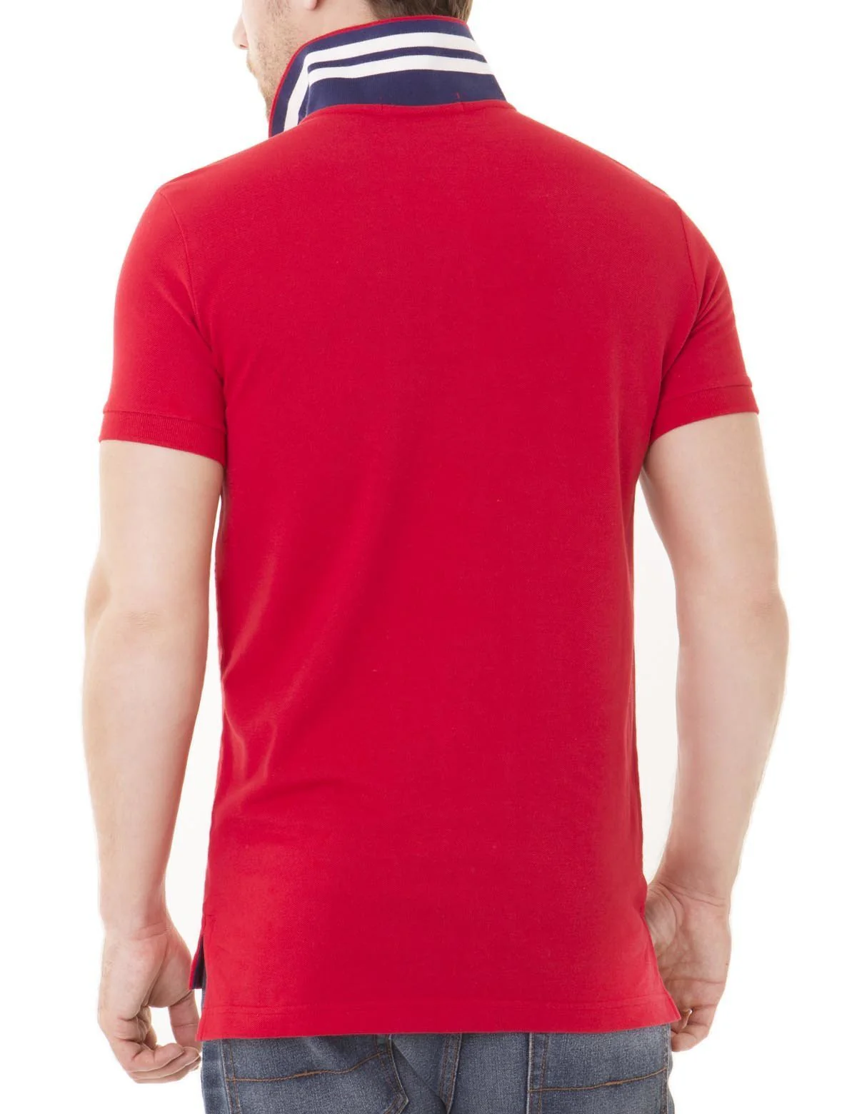 Slim Fit Pique Mesh Small Logo Polo Shirt