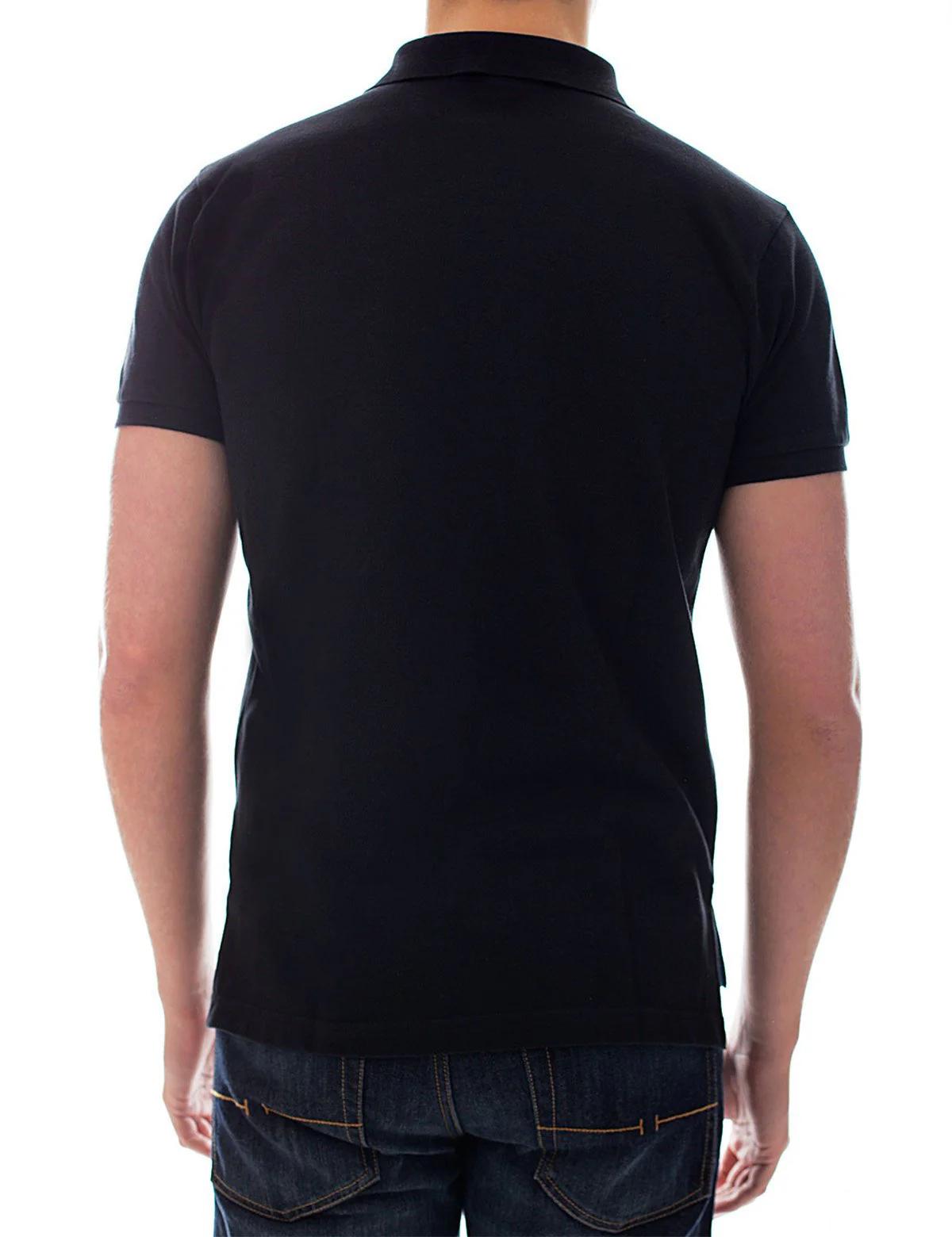Slim Fit Pique Mesh Small Logo Polo Shirt