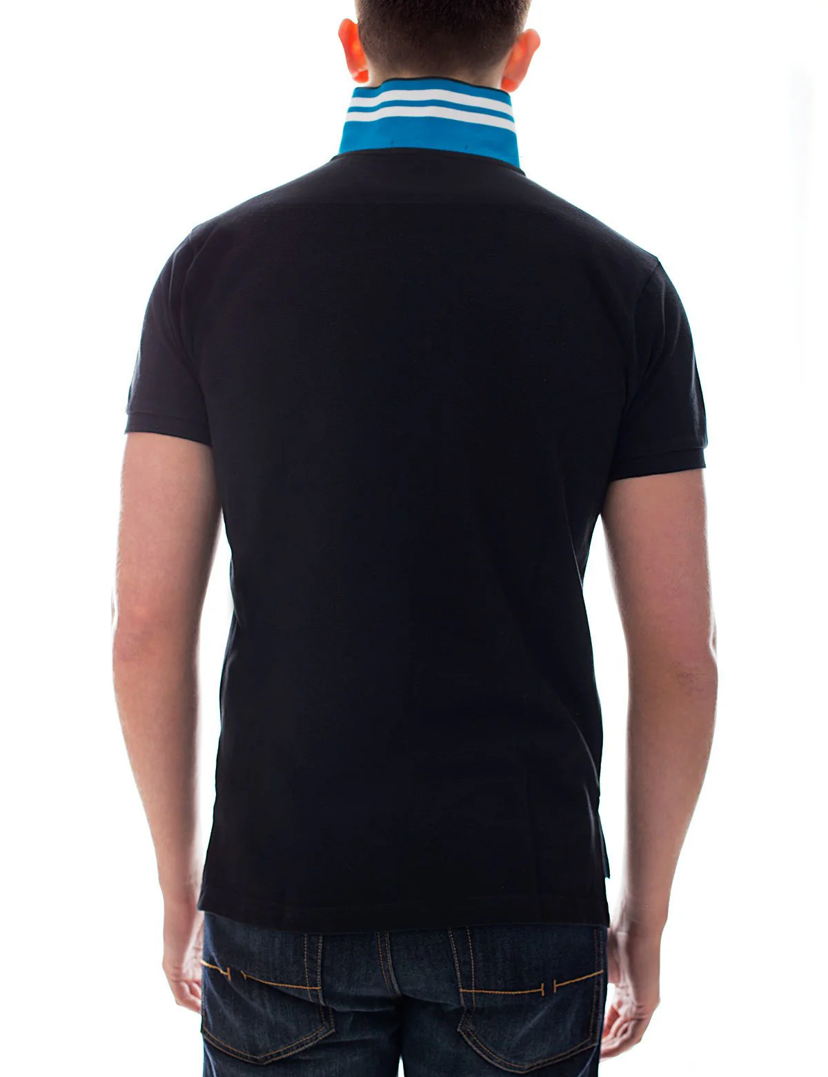 Slim Fit Pique Mesh Small Logo Polo Shirt