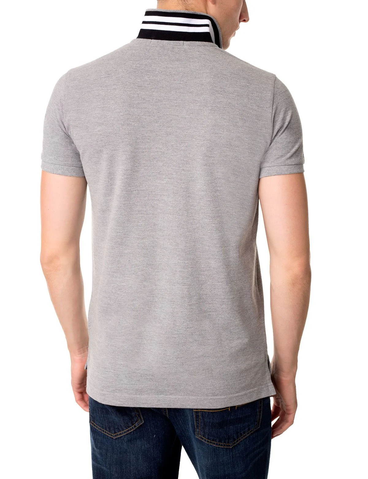 Slim Fit Pique Mesh Small Logo Polo Shirt