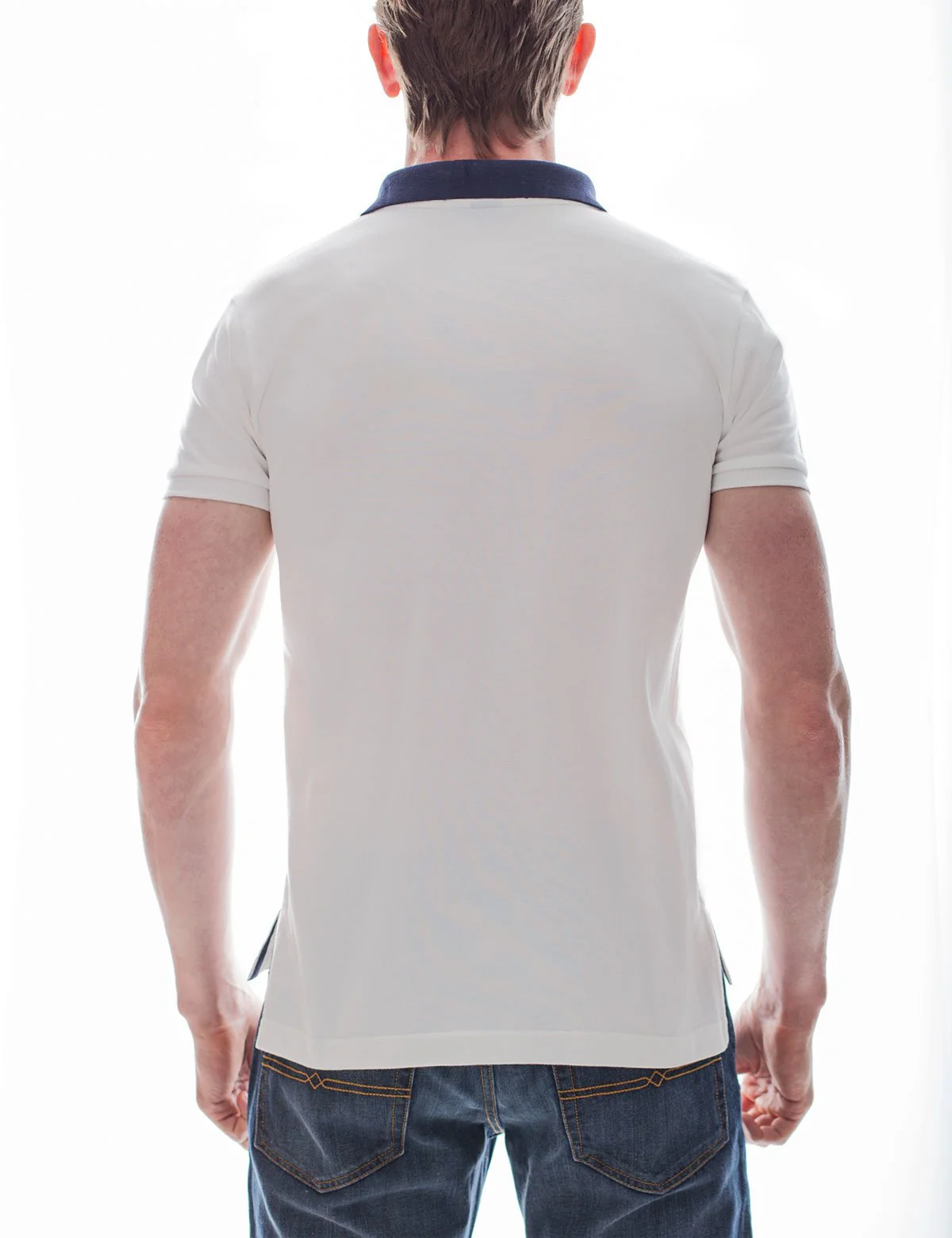 Slim Fit Pique Mesh Small Logo Polo Shirt