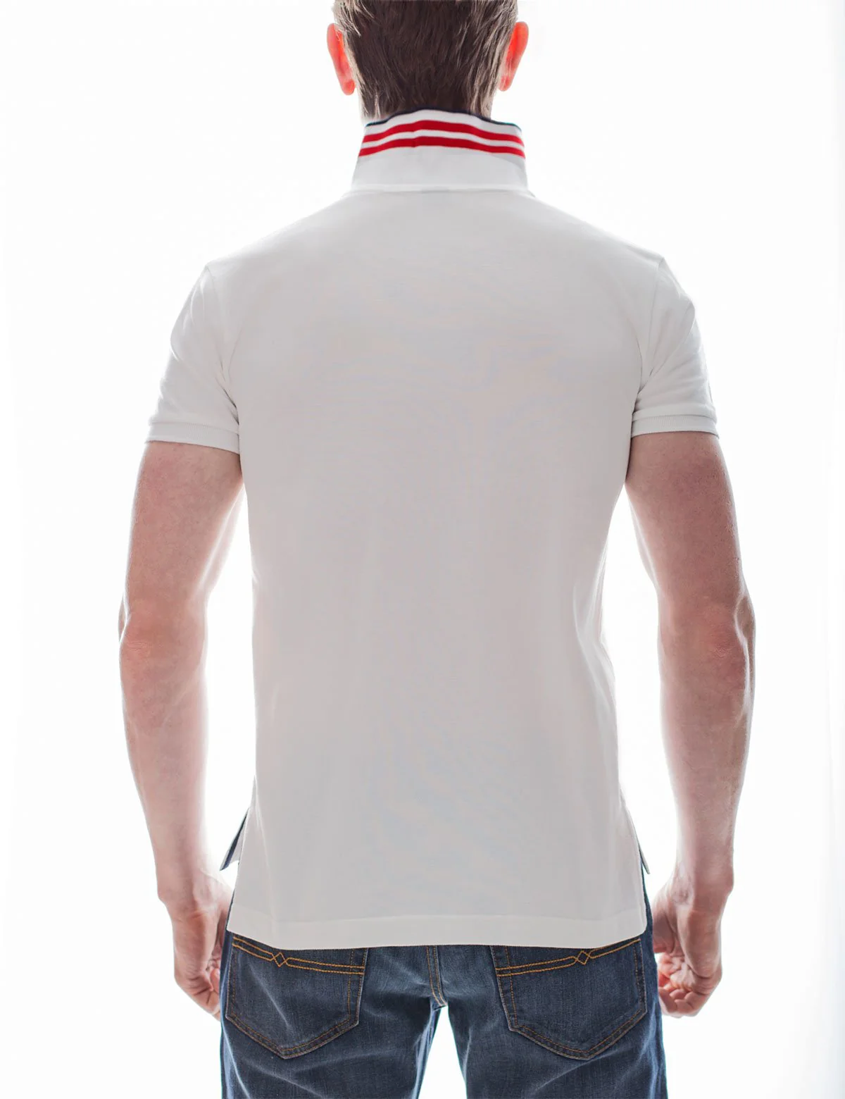 Slim Fit Pique Mesh Small Logo Polo Shirt