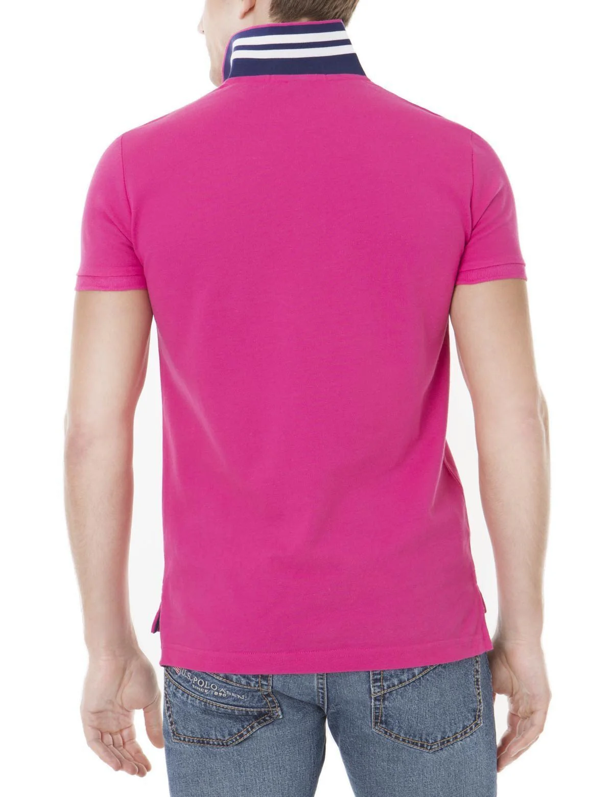 Slim Fit Pique Mesh Small Logo Polo Shirt
