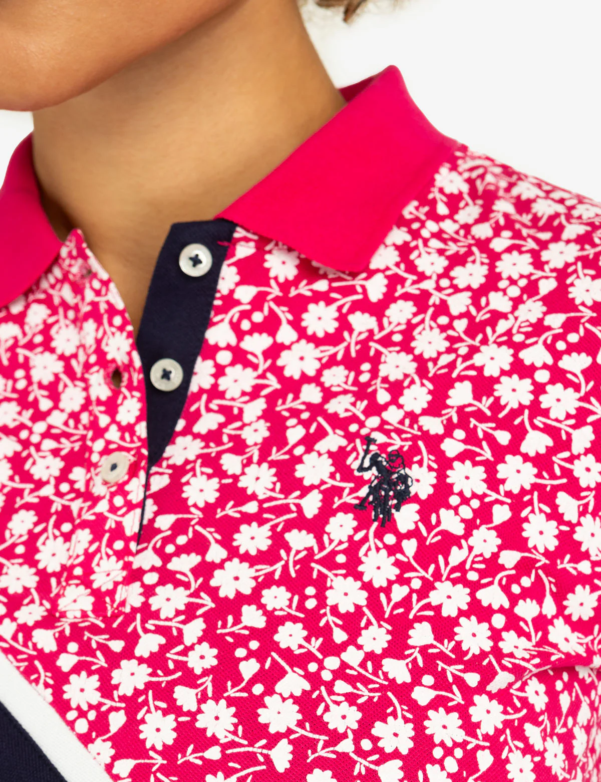 DITSY DIAGONAL COLORBLOCK POLO SHIRT
