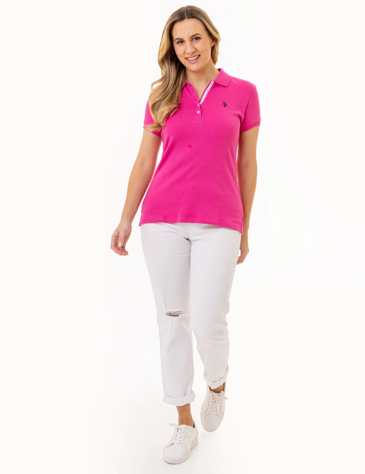 SOLID INTERLOCK POLO SHIRT