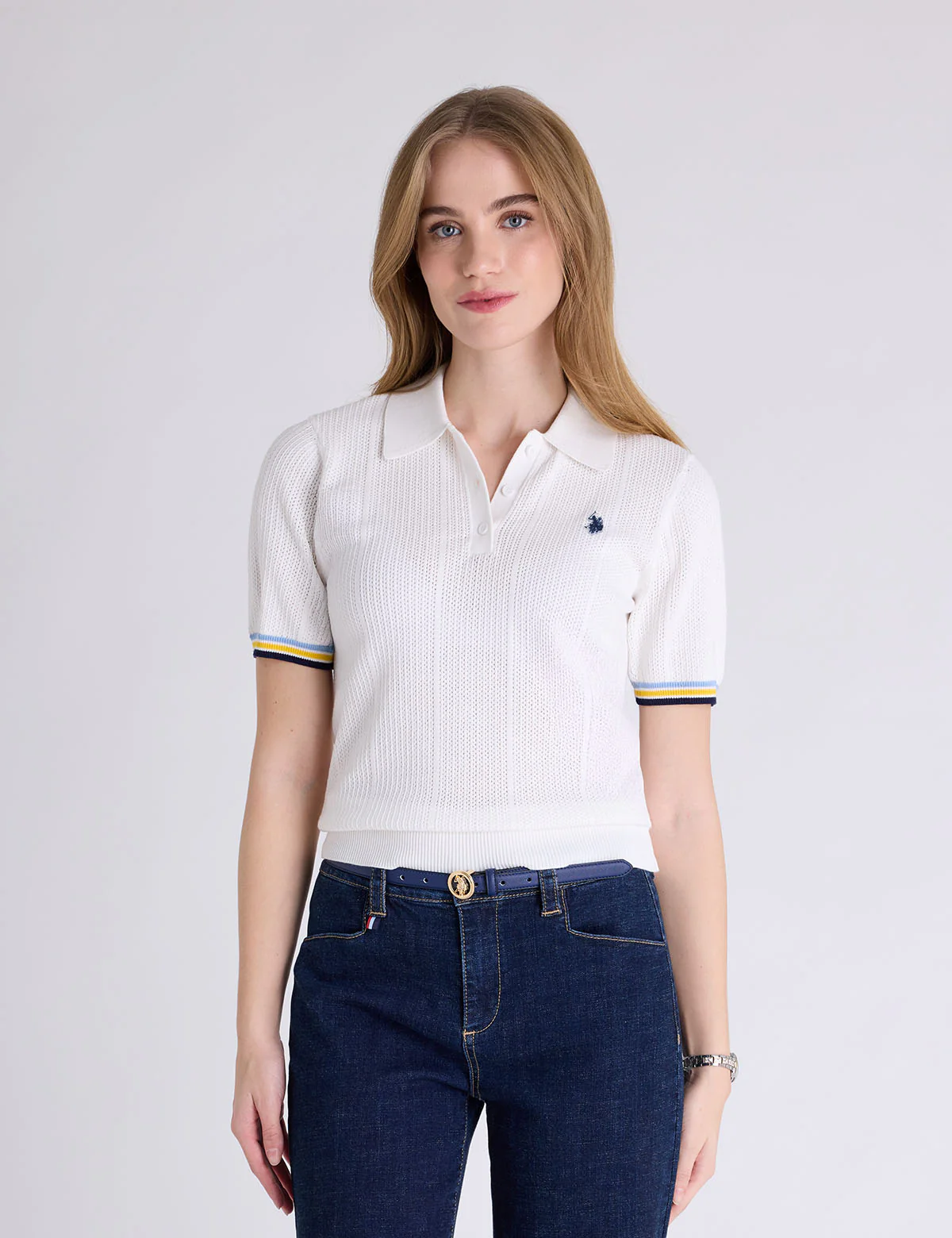 25925-relaxed-sweater-polo-shirt-with-ribbed-band-1.webp RELAXED SWEATER POLO SHIRT WITH RIBBED BAND