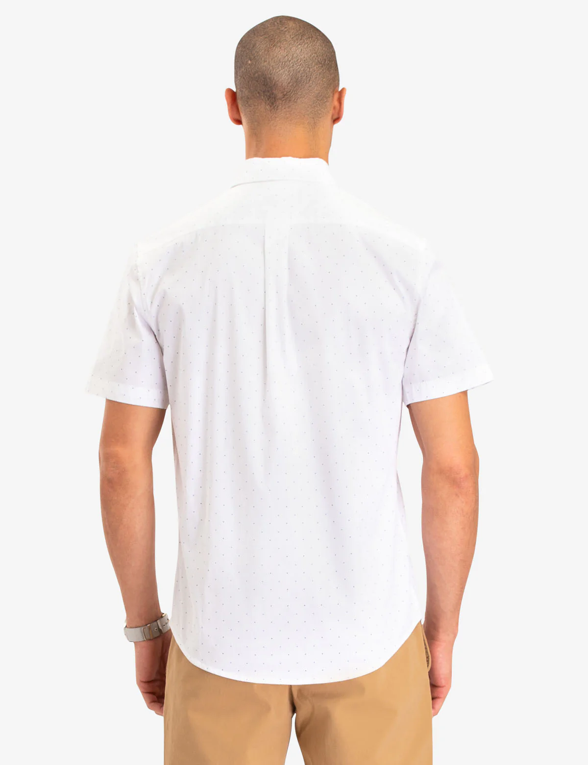 DOT PRINT POPLIN SHORT SLEEVE SHIRT
