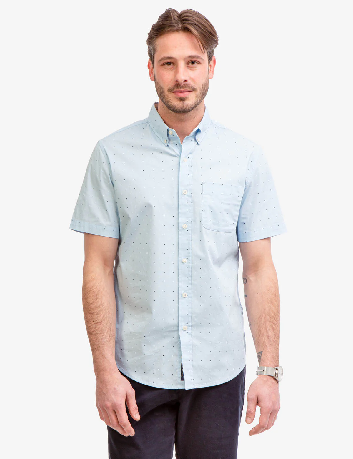 26285-dot-print-poplin-short-sleeve-shirt-6.webp DOT PRINT POPLIN SHORT SLEEVE SHIRT