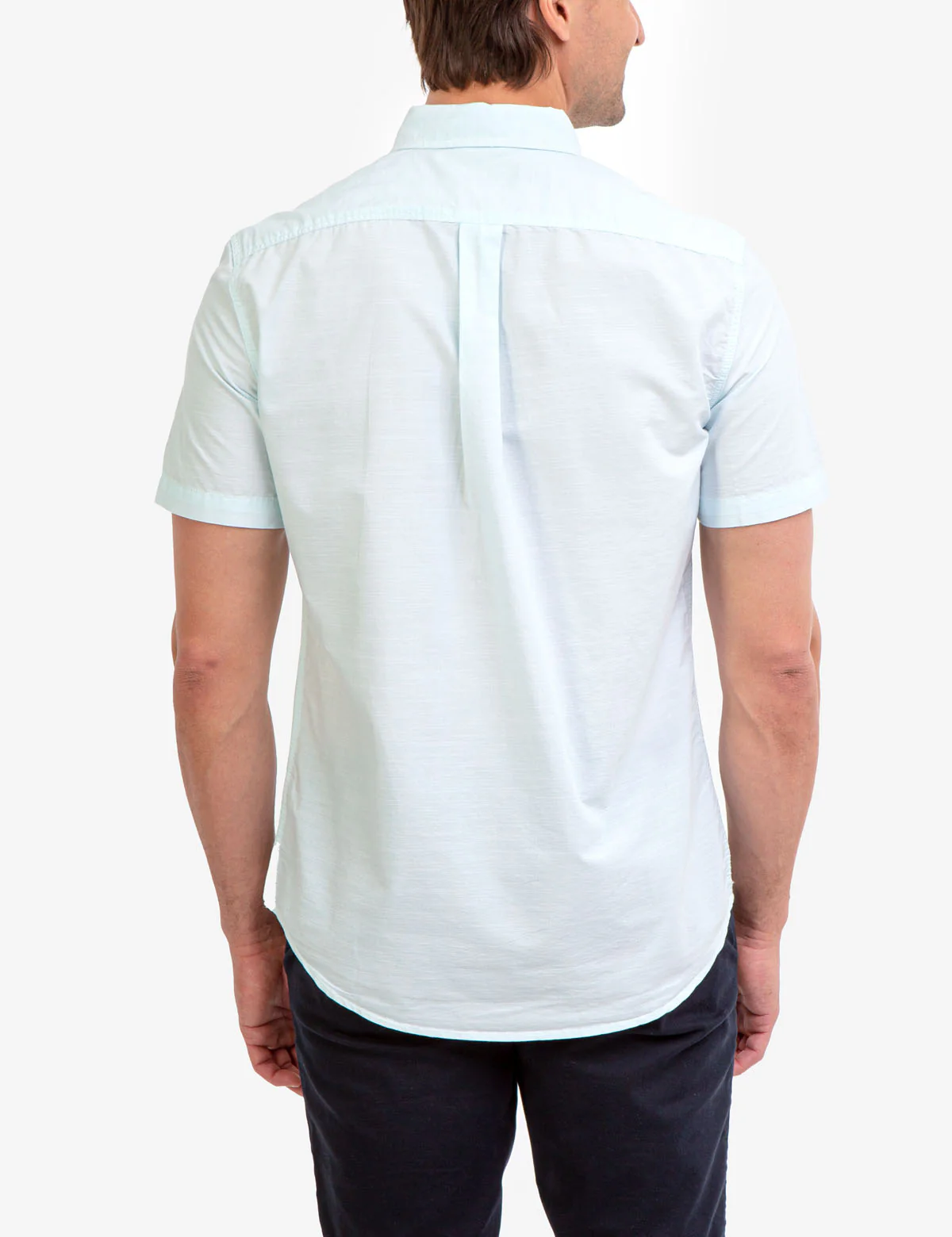 SHORT SLEEVE SLUB WOVEN SHIRT