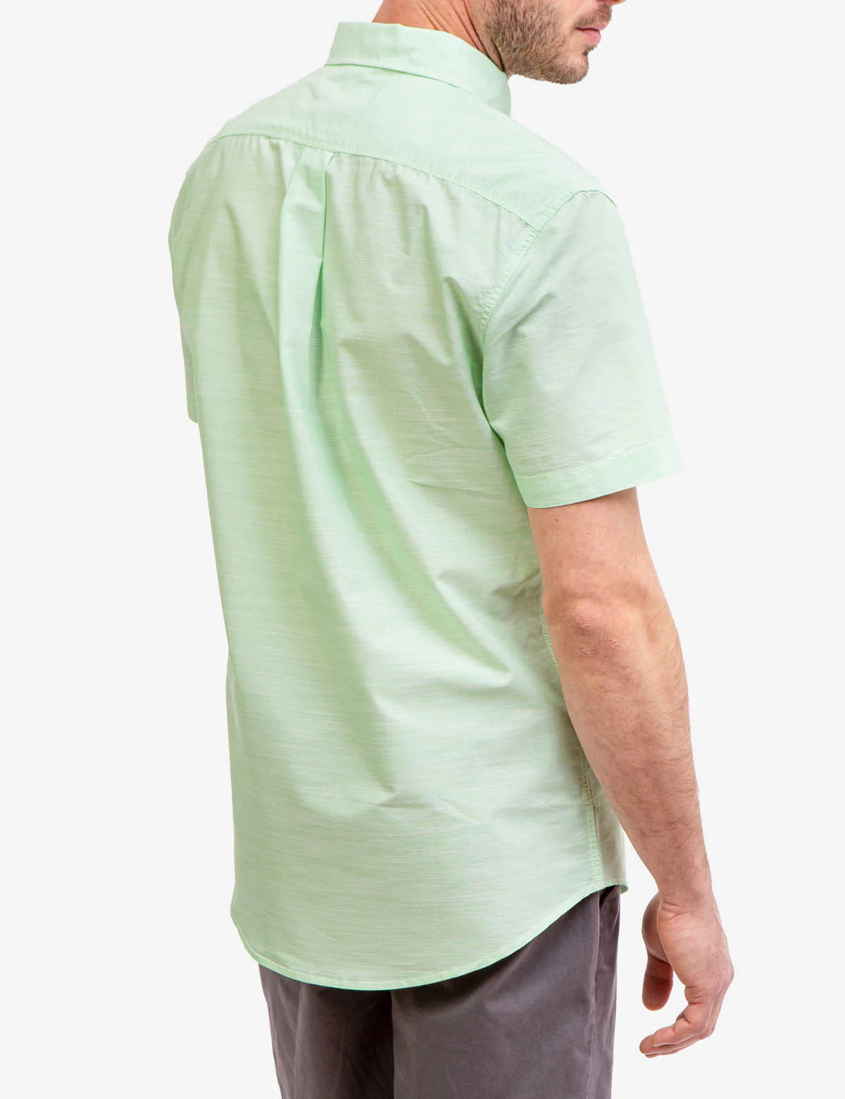 SHORT SLEEVE SLUB WOVEN SHIRT