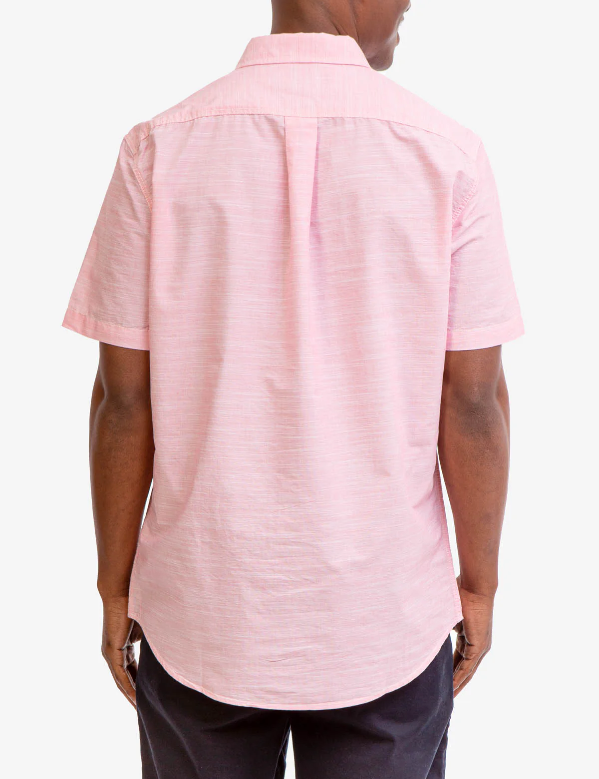SHORT SLEEVE SLUB WOVEN SHIRT