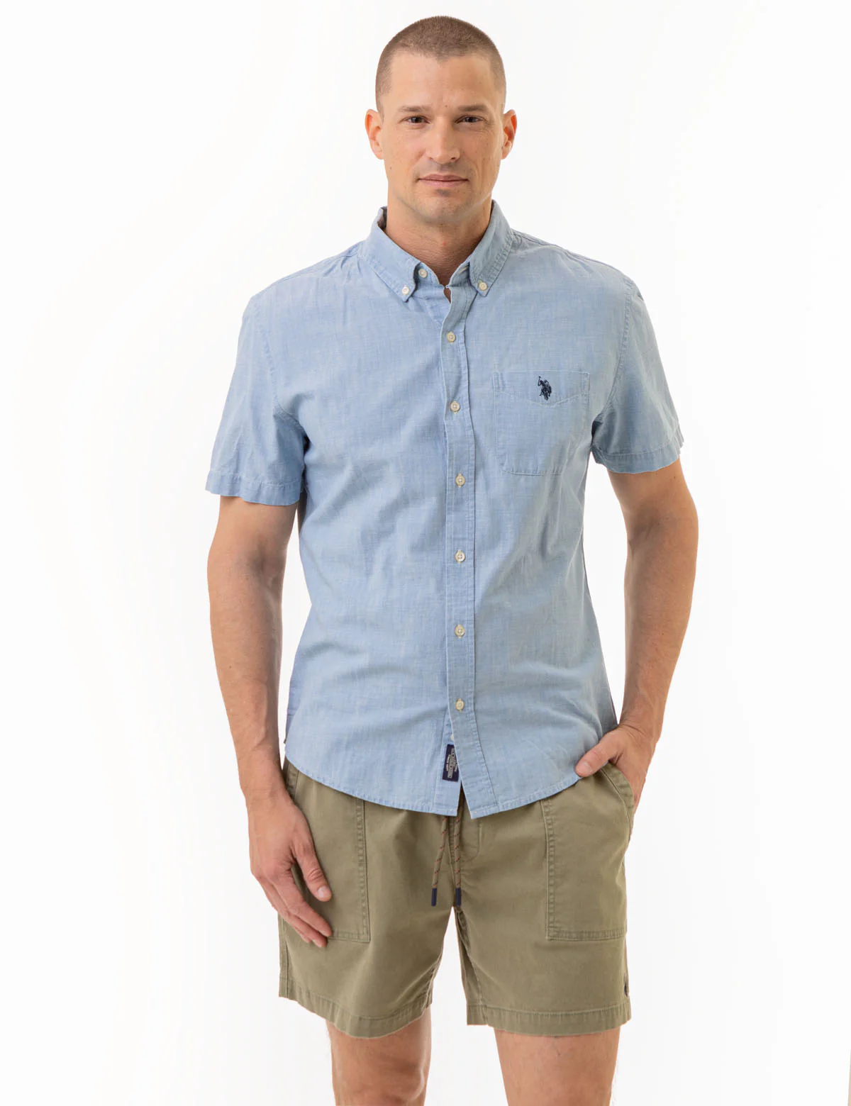 26494-short-sleeve-slub-chambray-woven-shirt-5.webp SHORT SLEEVE SLUB CHAMBRAY WOVEN SHIRT