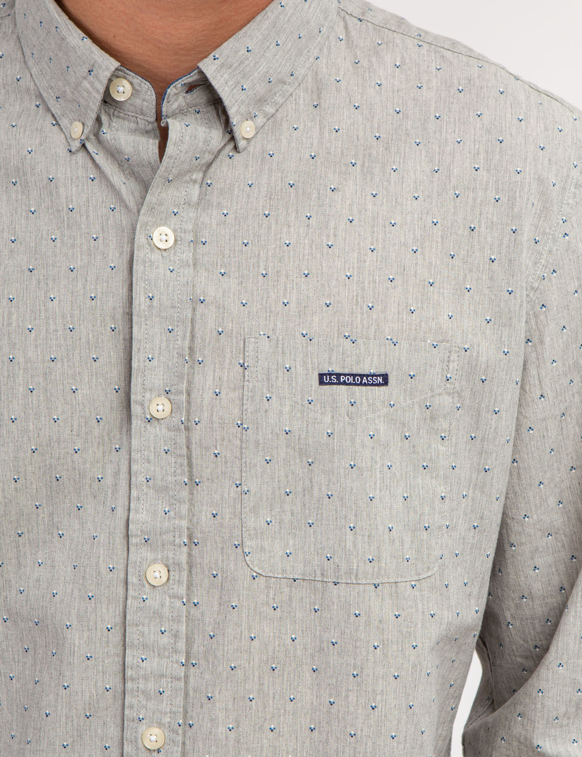 26630-printed-yarn-dye-heathered-poplin-shirt-2.jpg PRINTED YARN DYE HEATHERED POPLIN SHIRT