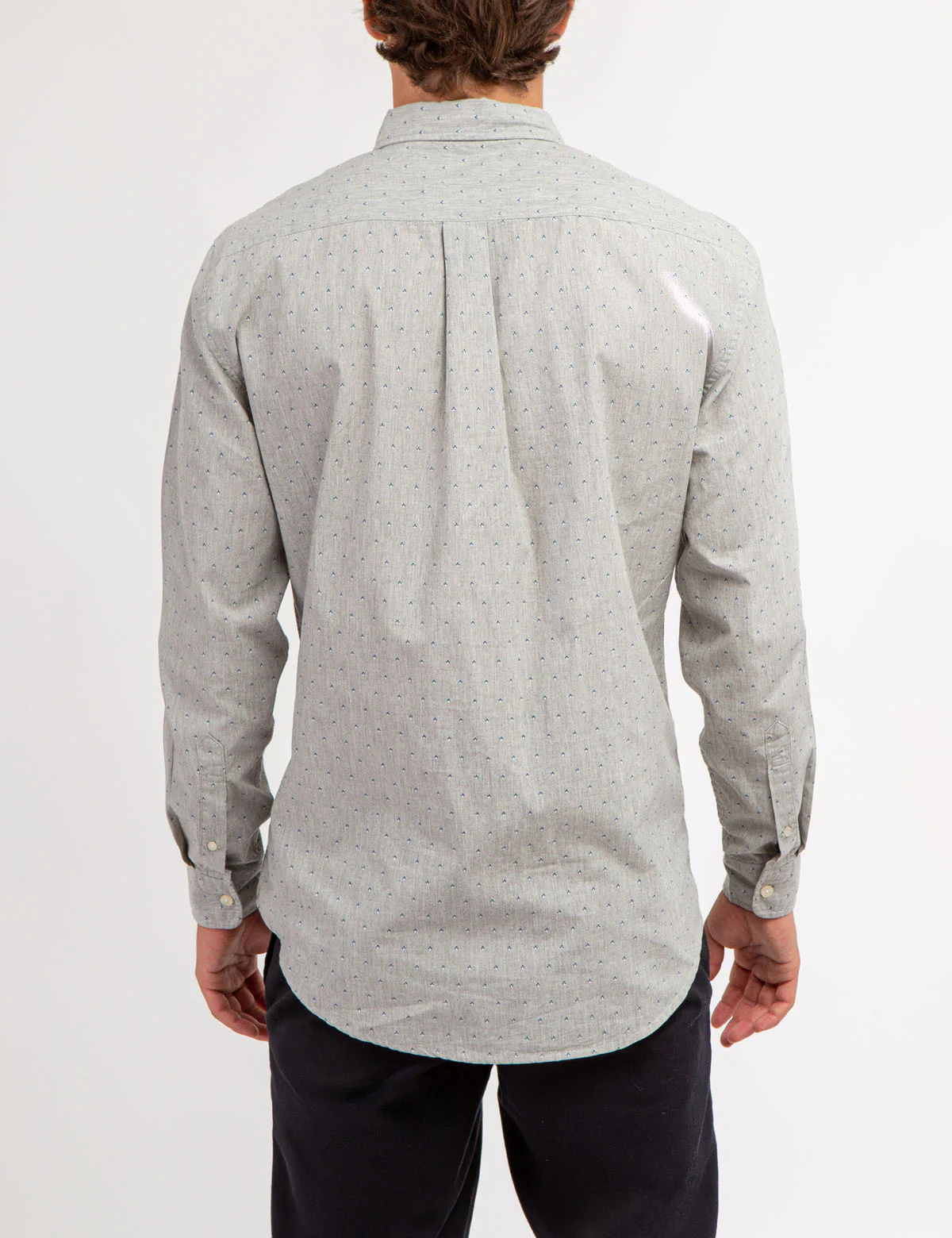 26630-printed-yarn-dye-heathered-poplin-shirt-3.webp PRINTED YARN DYE HEATHERED POPLIN SHIRT