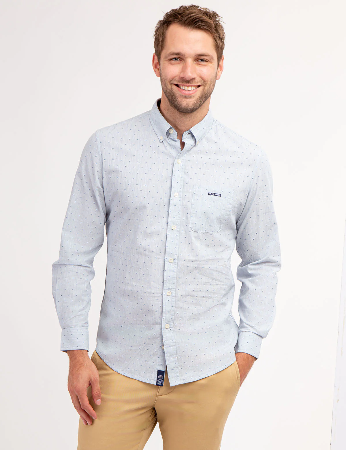 26630-printed-yarn-dye-heathered-poplin-shirt-4.webp PRINTED YARN DYE HEATHERED POPLIN SHIRT