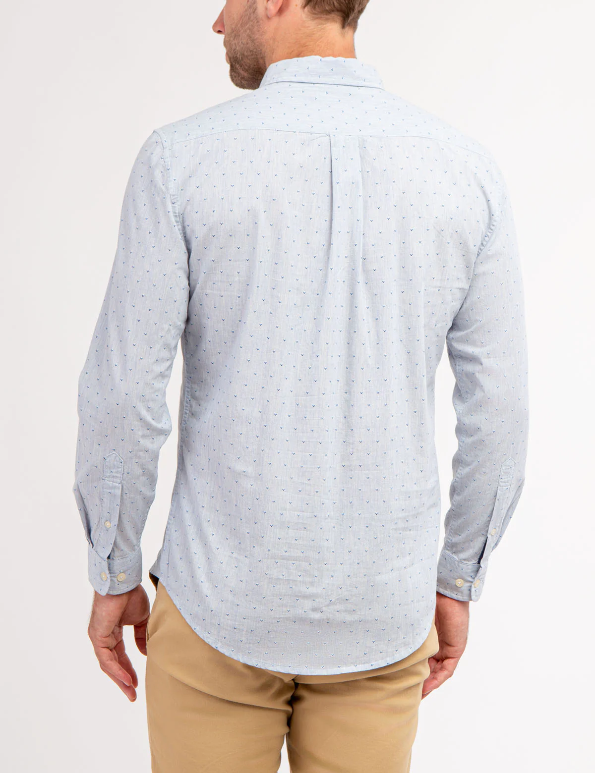 26630-printed-yarn-dye-heathered-poplin-shirt-7.webp PRINTED YARN DYE HEATHERED POPLIN SHIRT