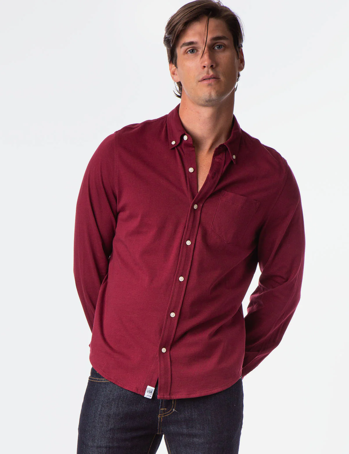 26783-solid-button-down-jersey-shirt-1.webp SOLID BUTTON DOWN JERSEY SHIRT