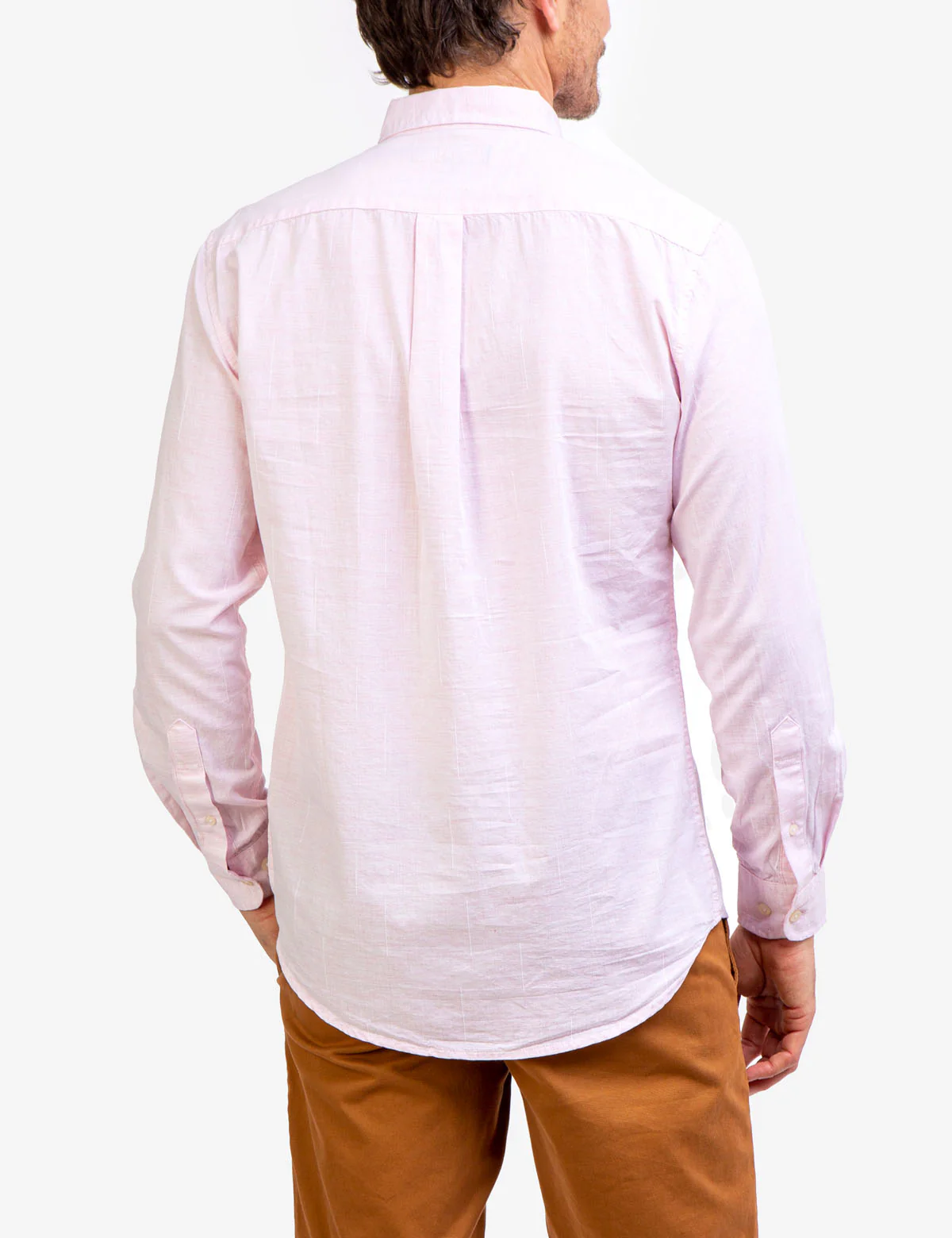 LONG SLEEVE HEATHER WOVEN SHIRT