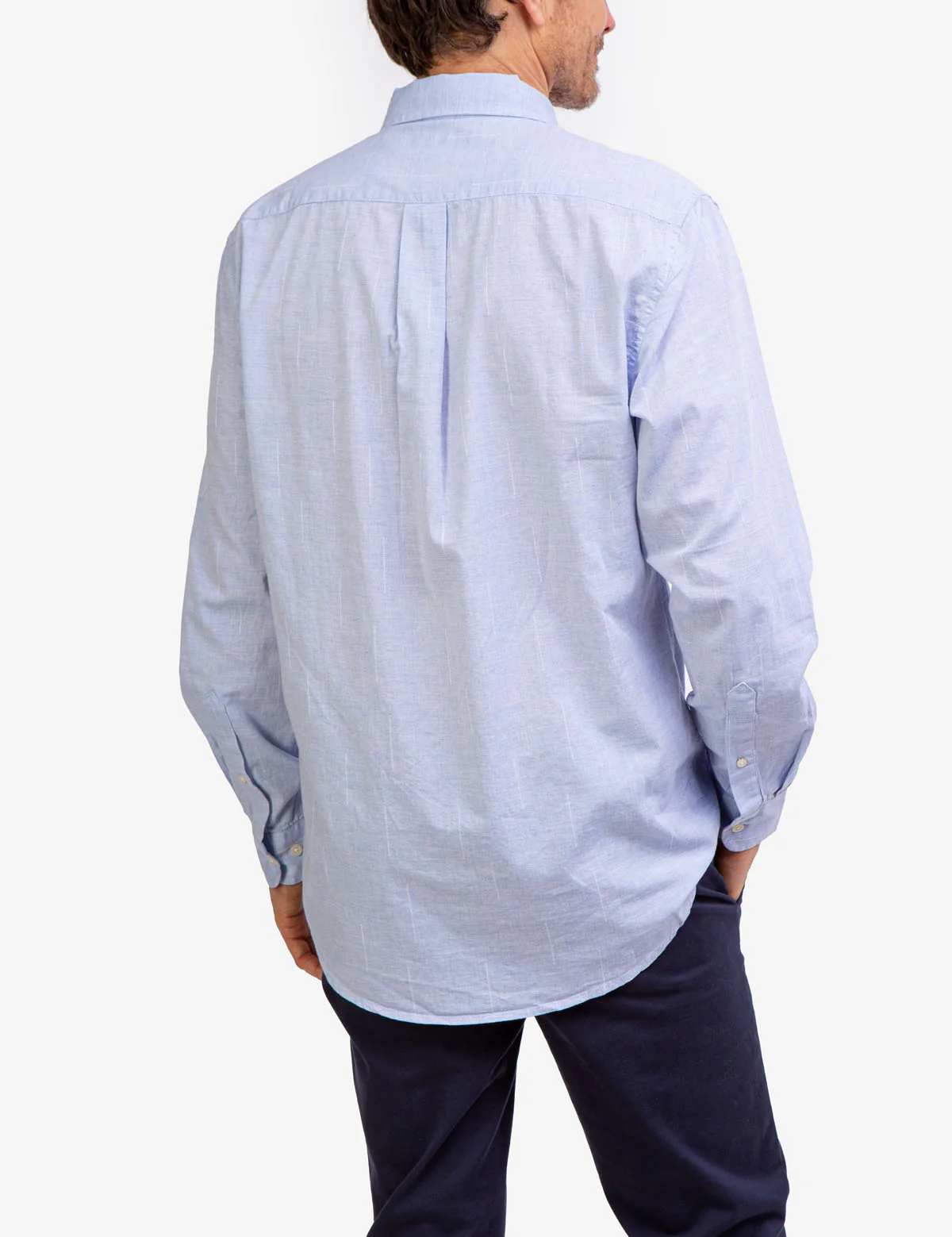 LONG SLEEVE HEATHER WOVEN SHIRT