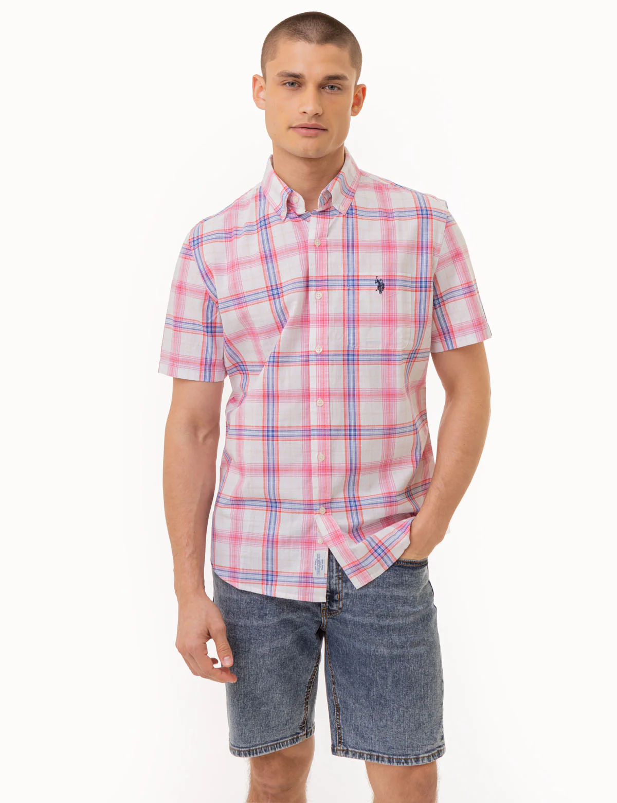 26842-plaid-poplin-woven-short-sleeve-shirt-5.webp PLAID POPLIN WOVEN SHORT SLEEVE SHIRT