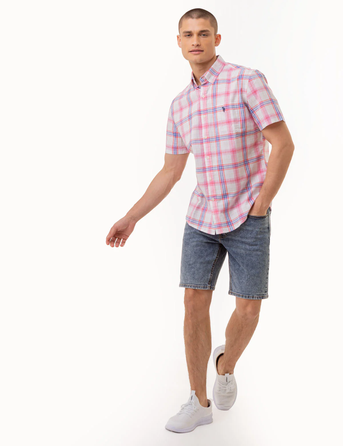 26842-plaid-poplin-woven-short-sleeve-shirt-6.webp PLAID POPLIN WOVEN SHORT SLEEVE SHIRT