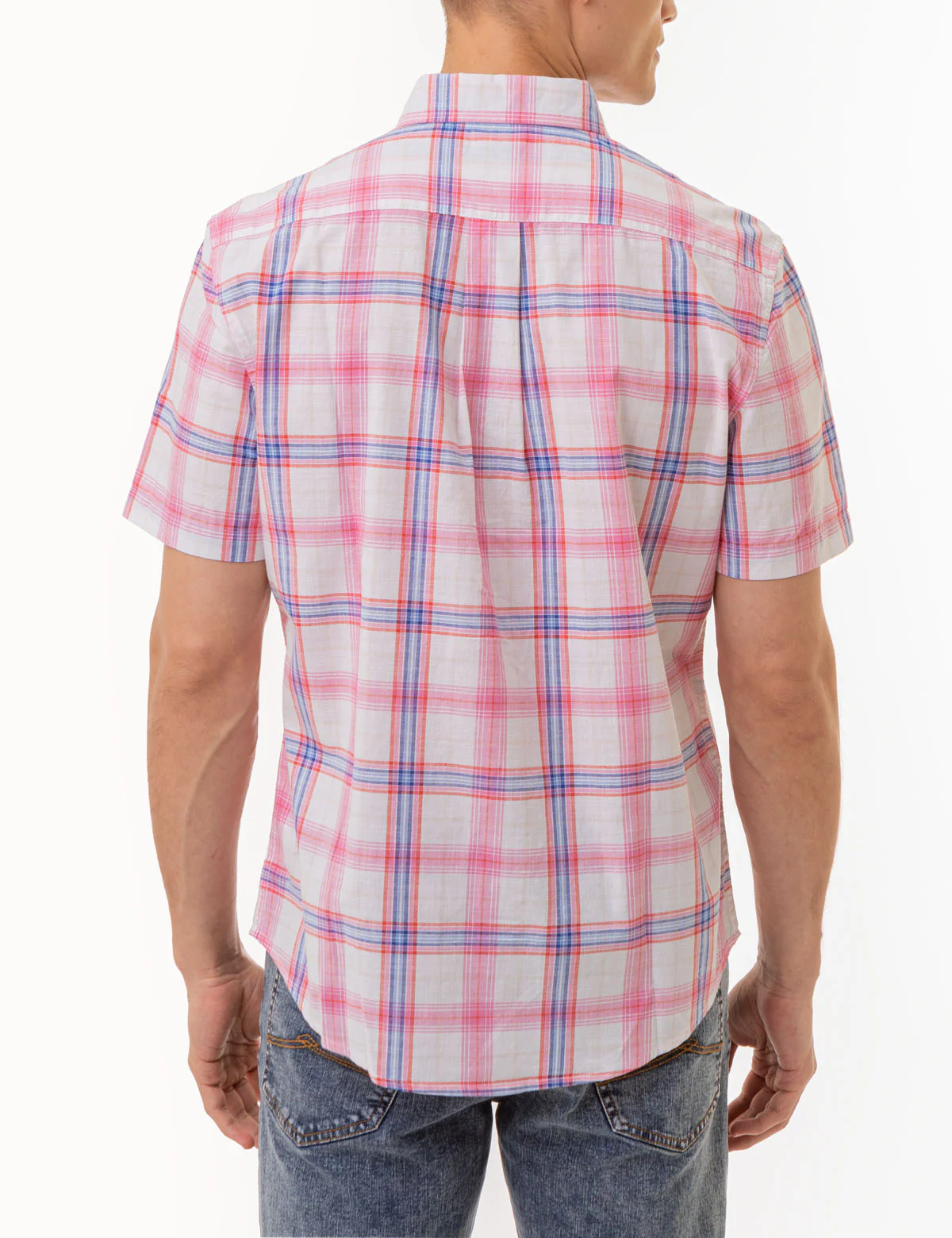 26842-plaid-poplin-woven-short-sleeve-shirt-8.webp PLAID POPLIN WOVEN SHORT SLEEVE SHIRT