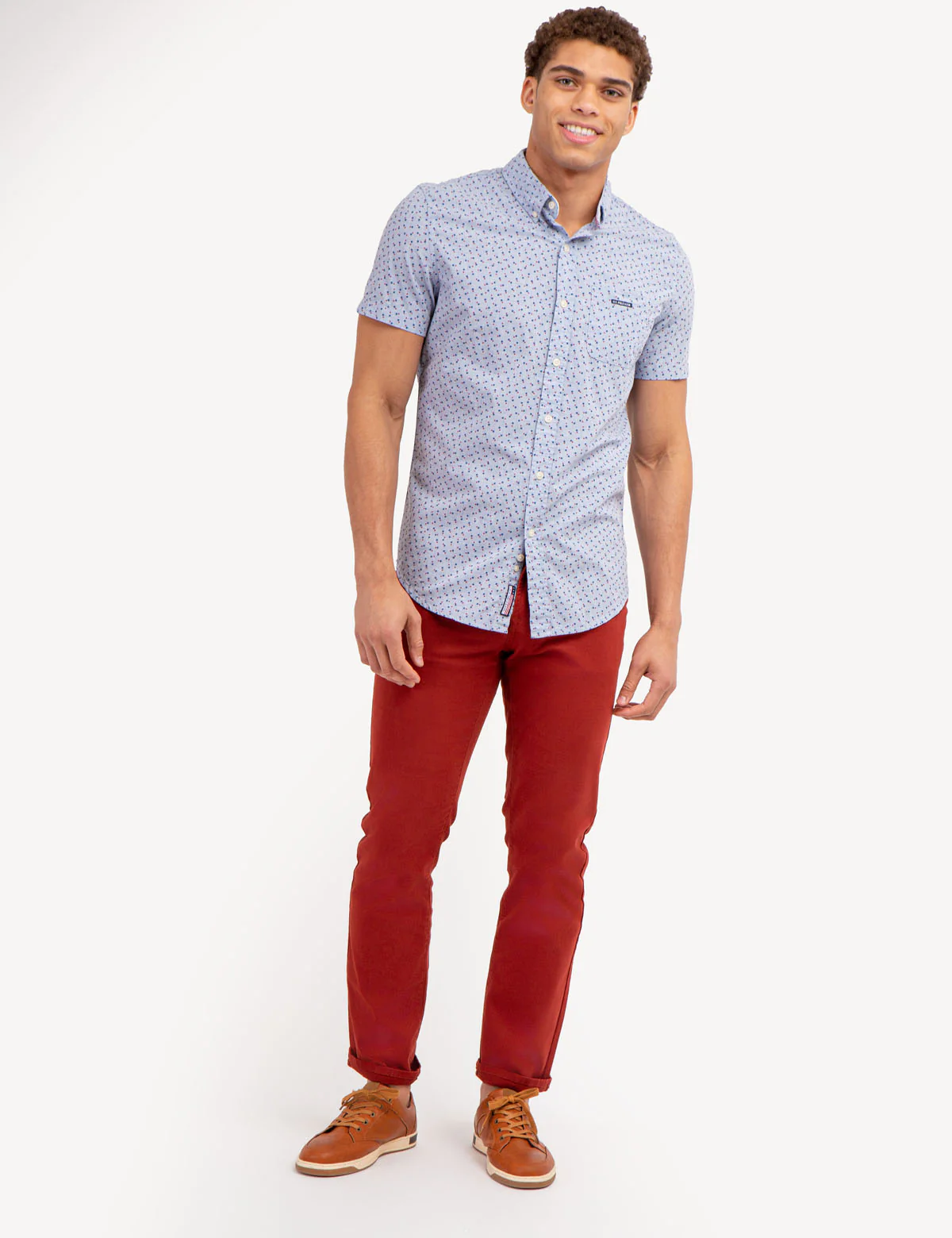 27093-star-print-poplin-short-sleeve-shirt-with-pocket-3.webp STAR PRINT POPLIN SHORT SLEEVE SHIRT WITH POCKET