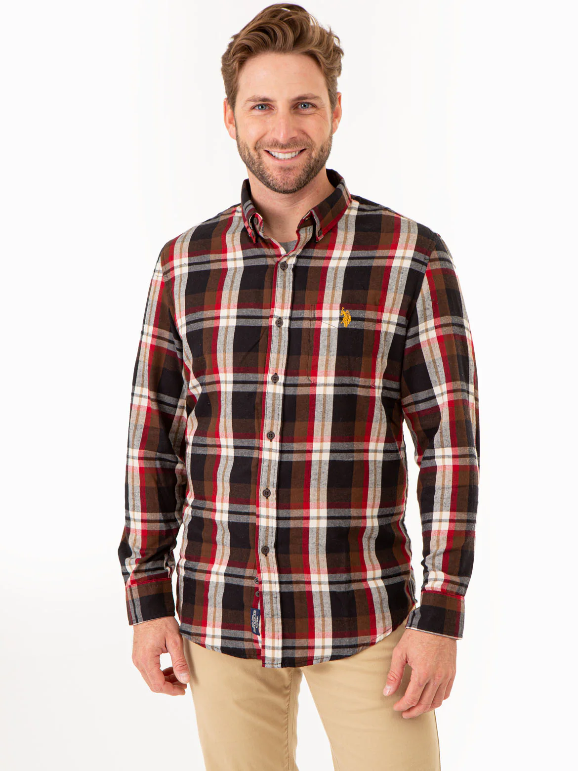 27099-chest-pocket-yarn-dye-plaid-shirt-1.webp CHEST POCKET YARN DYE PLAID SHIRT
