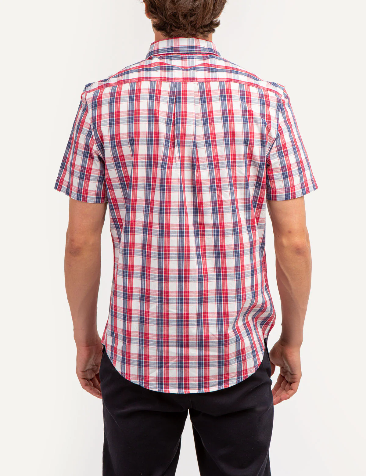 27215-yarn-dye-peached-poplin-plaid-short-sleeve-shirt-4.webp YARN DYE PEACHED POPLIN PLAID SHORT SLEEVE SHIRT