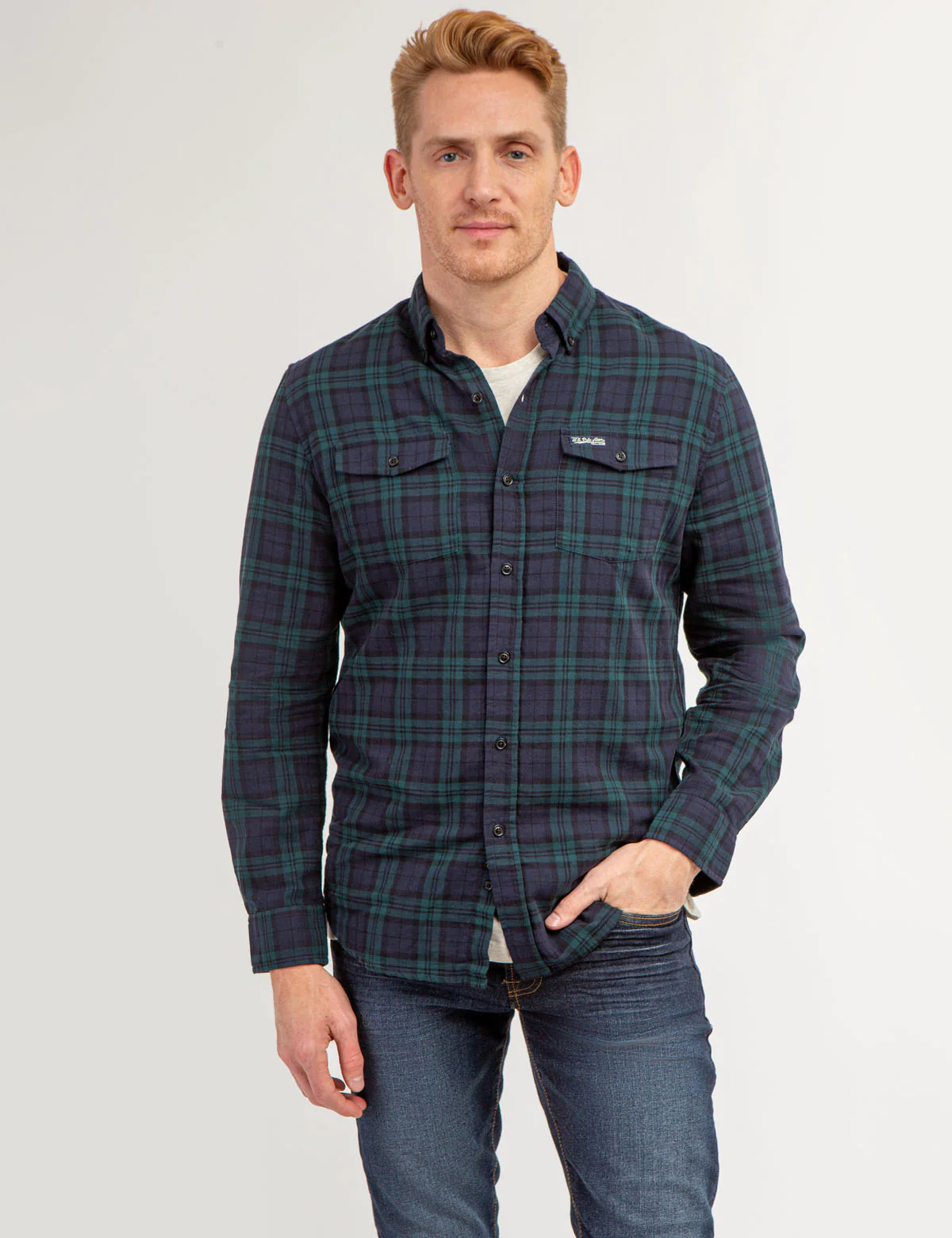 27331-chest-pocket-yarn-dye-plaid-shirt-1.webp CHEST POCKET YARN DYE PLAID SHIRT