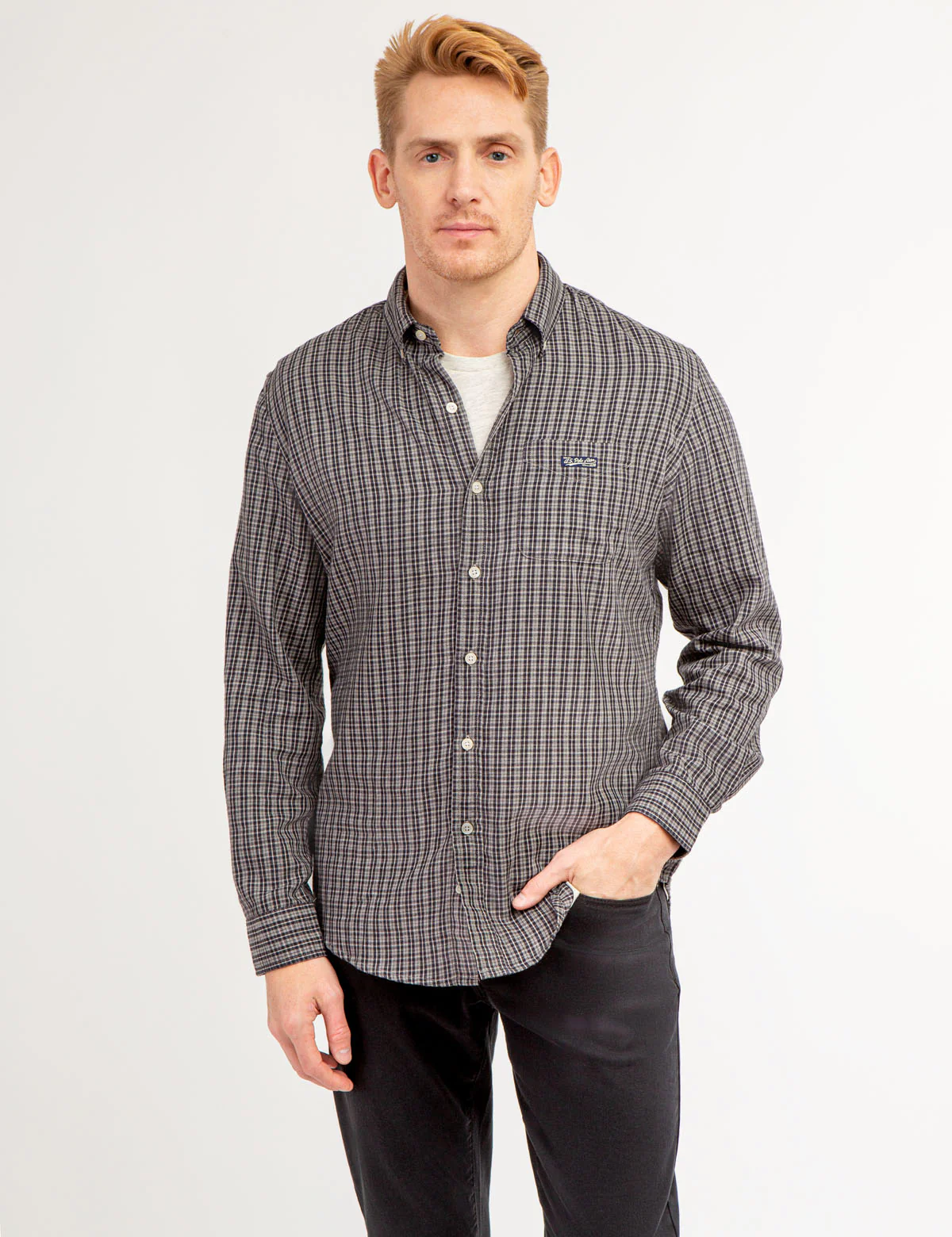 27370-plaid-heathered-twill-long-sleeve-shirt-1.webp PLAID HEATHERED TWILL LONG SLEEVE SHIRT