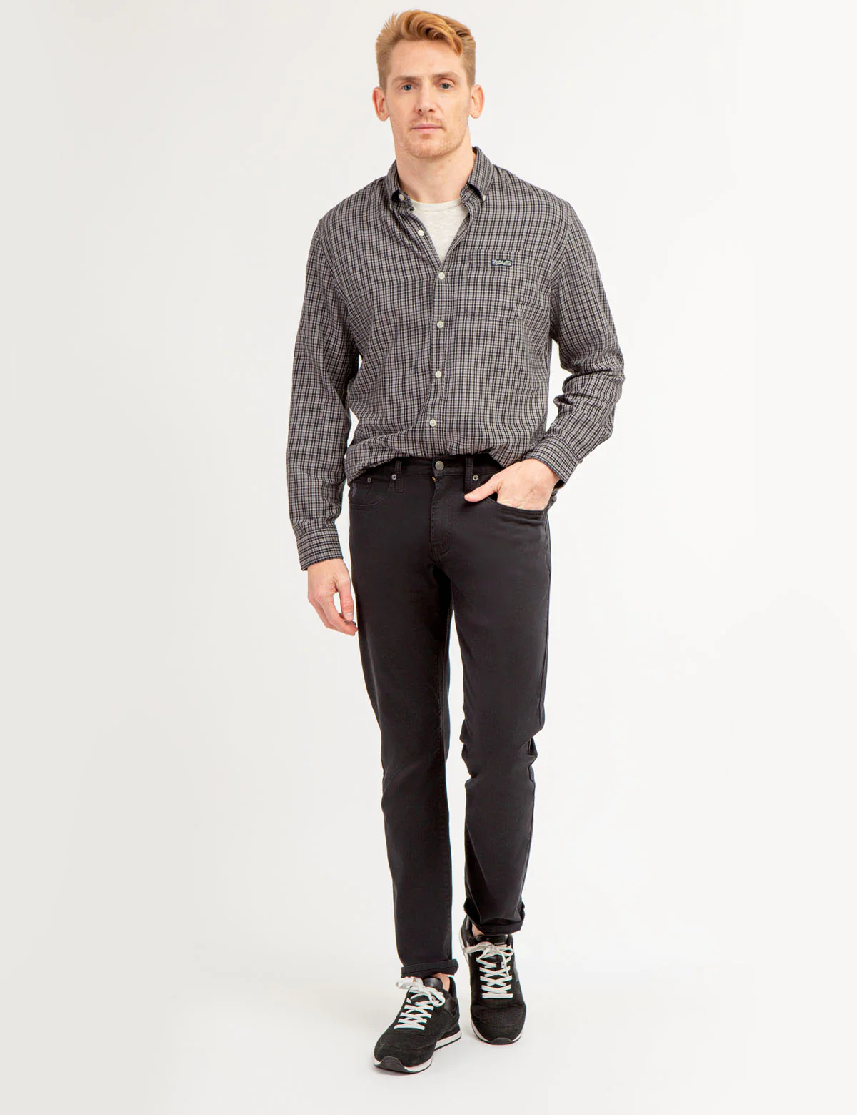27370-plaid-heathered-twill-long-sleeve-shirt-2.webp PLAID HEATHERED TWILL LONG SLEEVE SHIRT