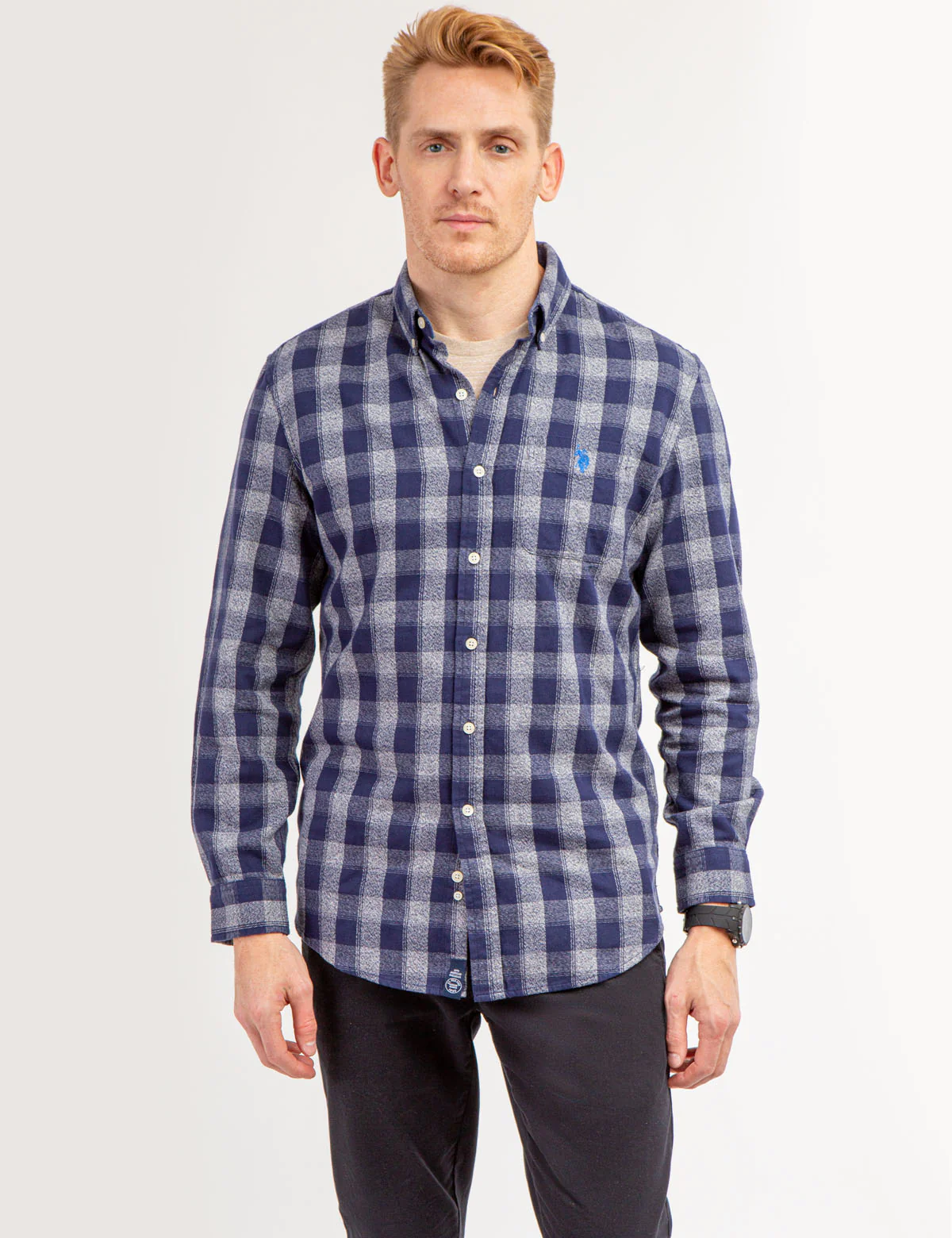 27382-plaid-jaspe-cotton-long-sleeve-shirt-1.webp PLAID JASPE COTTON LONG SLEEVE SHIRT
