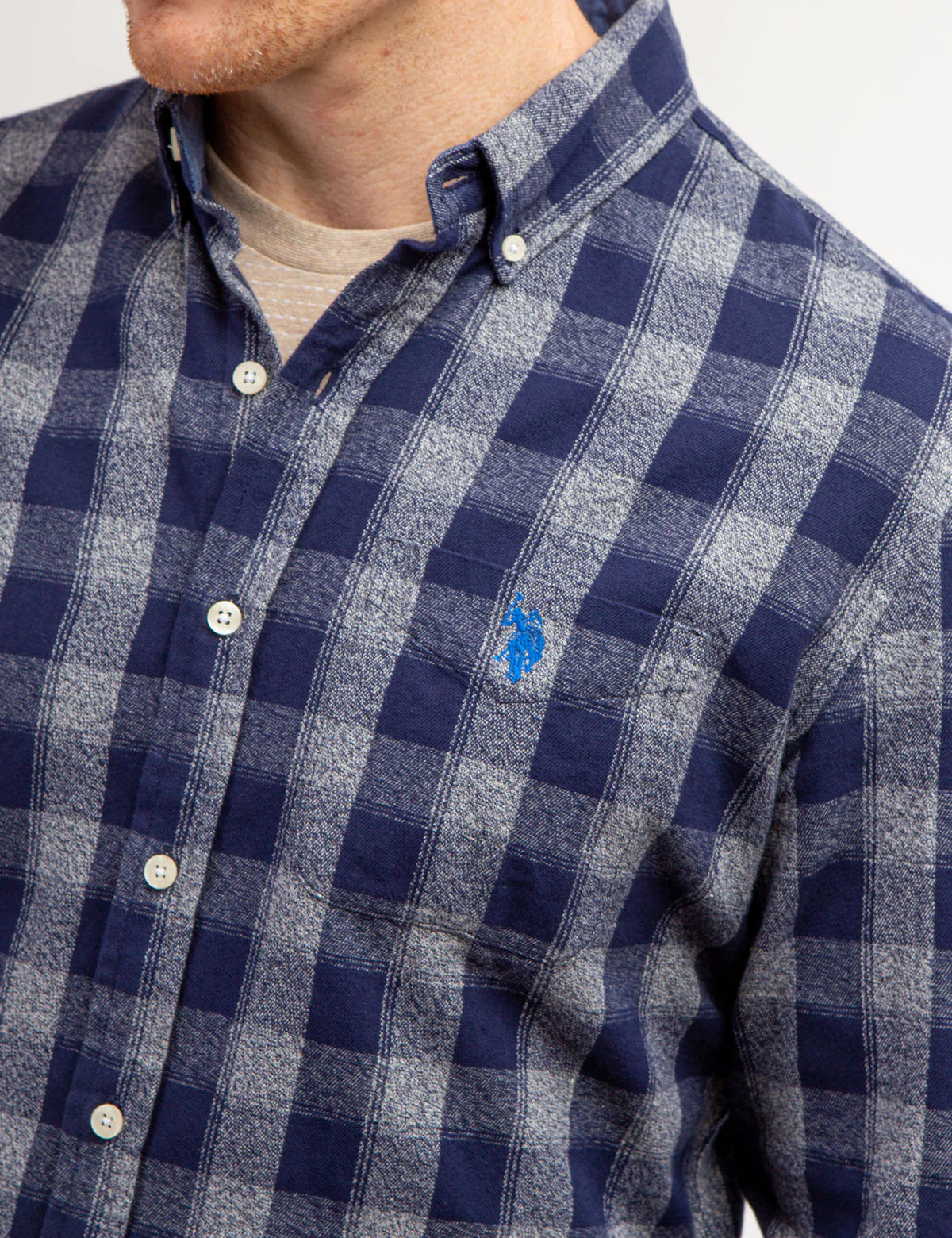 27382-plaid-jaspe-cotton-long-sleeve-shirt-3.webp PLAID JASPE COTTON LONG SLEEVE SHIRT