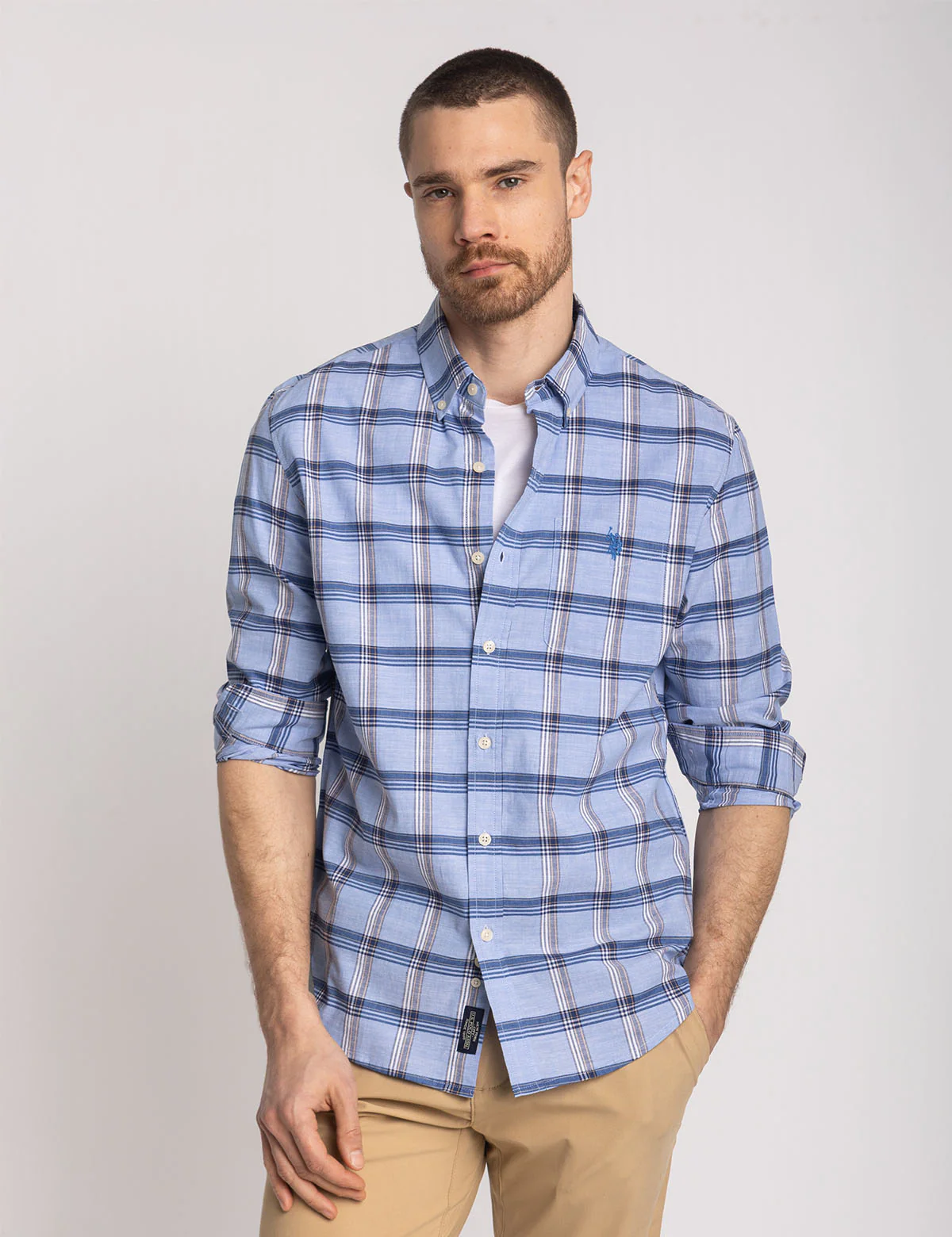27428-long-sleeve-stretch-plaid-poplin-shirt-1.webp LONG SLEEVE STRETCH PLAID POPLIN SHIRT