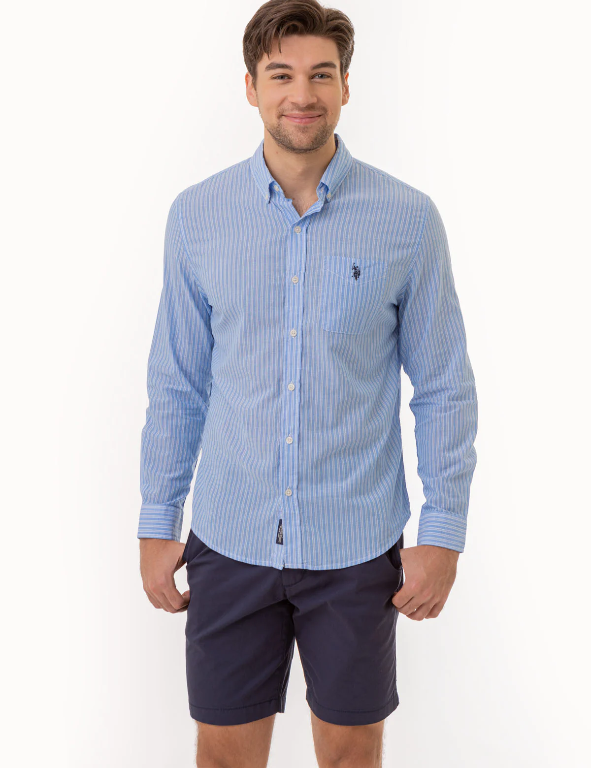 27469-vertical-stripe-long-sleeve-woven-shirt-1.webp VERTICAL STRIPE LONG SLEEVE WOVEN SHIRT