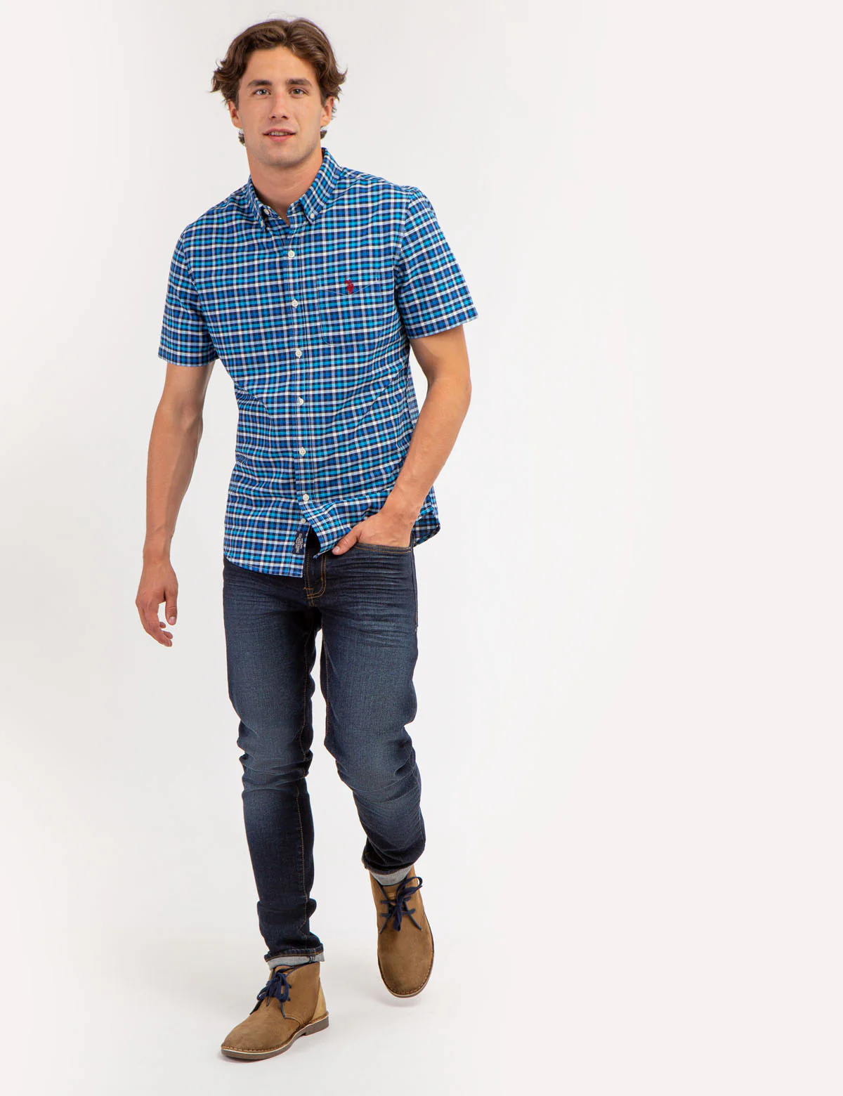 27529-yarn-dye-plaid-short-sleeve-oxford-shirt-3.webp YARN DYE PLAID SHORT SLEEVE OXFORD SHIRT