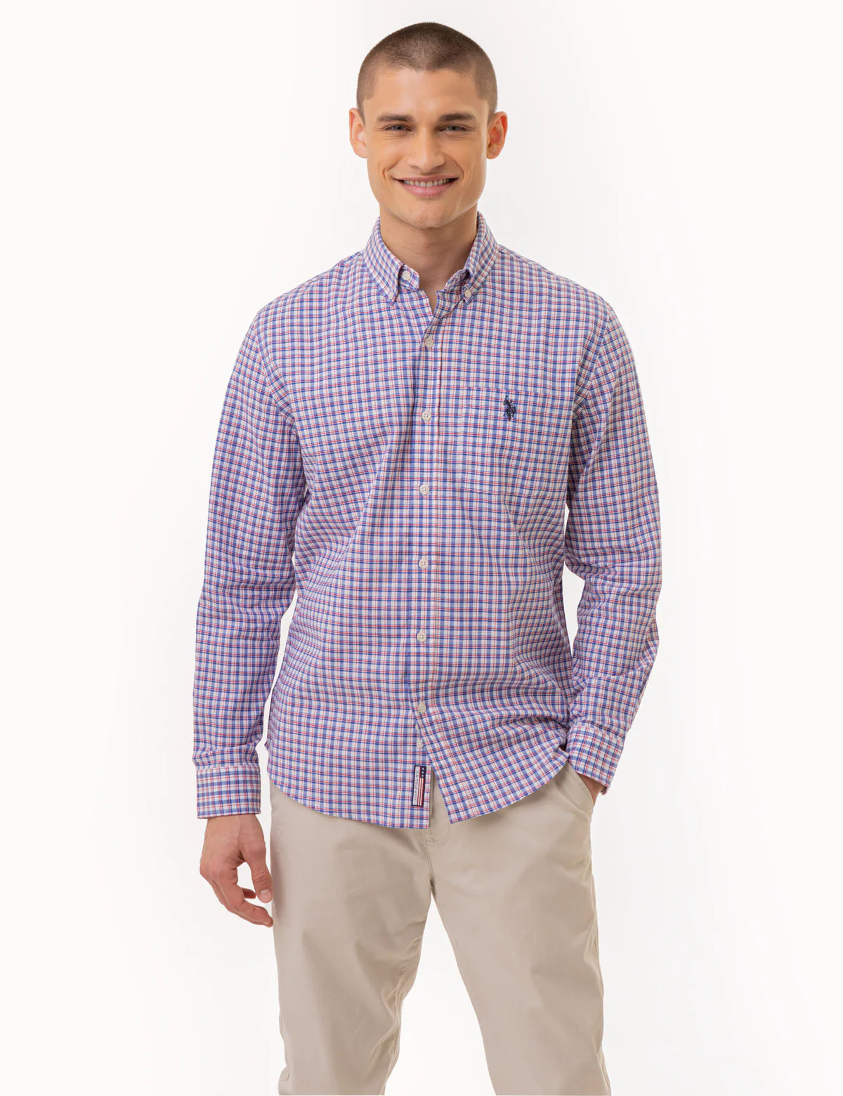 27594-plaid-long-sleeve-woven-shirt-with-pocket-1.webp PLAID LONG SLEEVE WOVEN SHIRT WITH POCKET