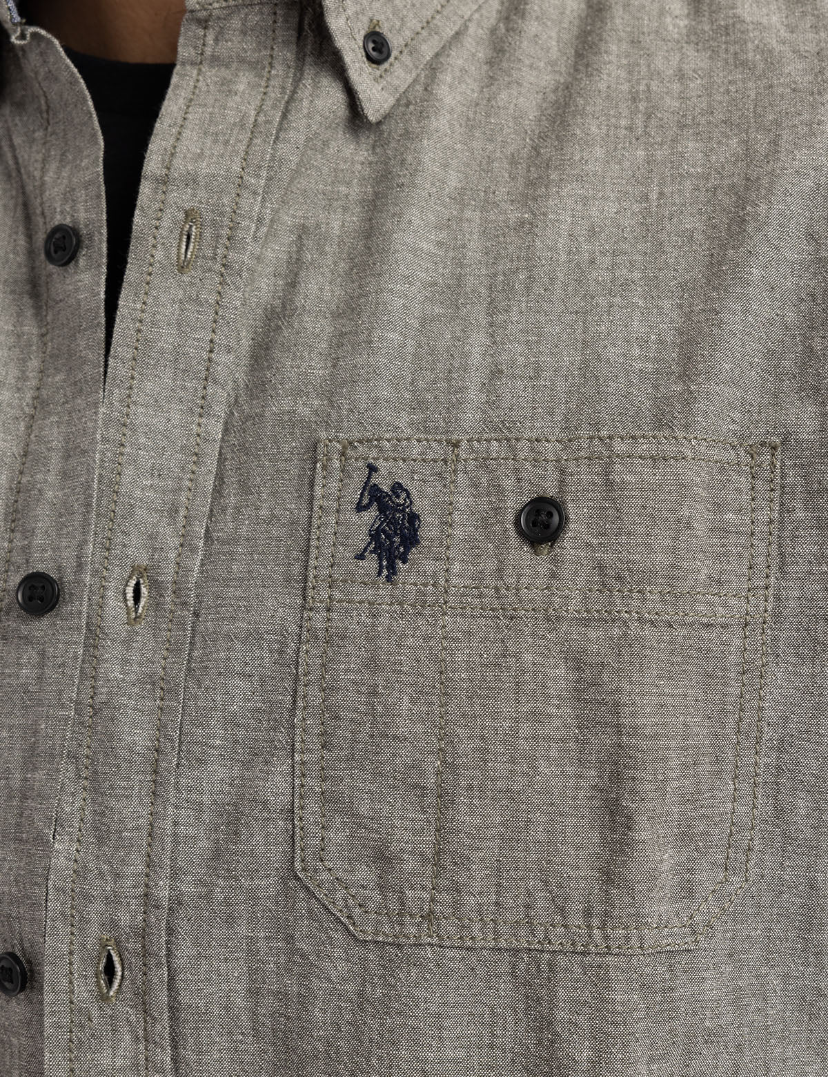 COTTON CANVAS LONG SLEEVE SHIRT