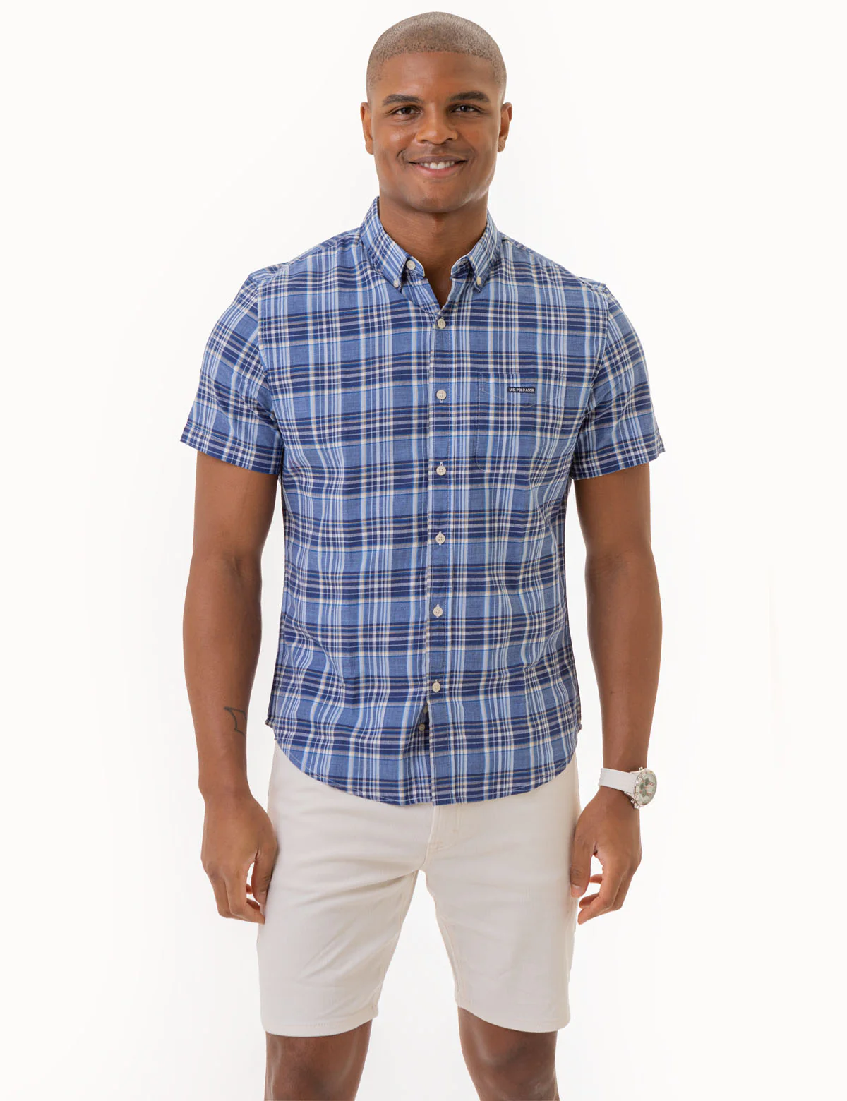 27618-plaid-slub-poplin-short-sleeve-shirt-1.webp PLAID SLUB POPLIN SHORT SLEEVE SHIRT
