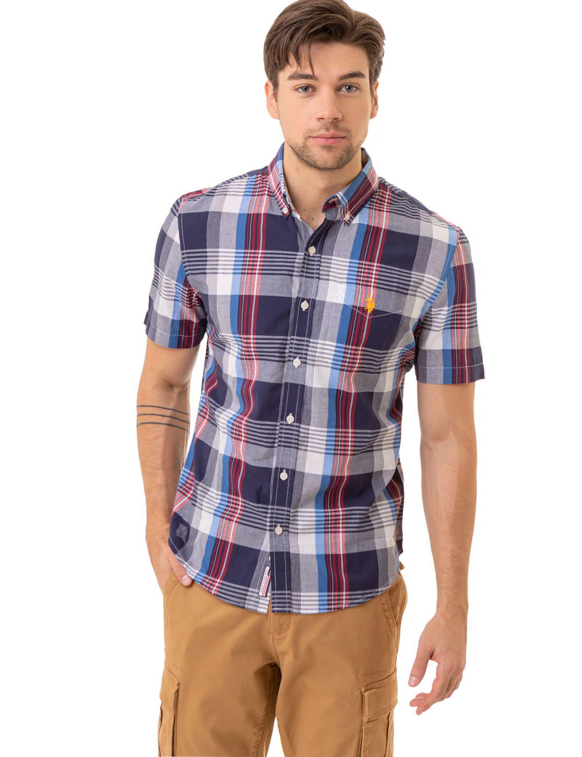 27624-red-white-and-blue-plaid-madras-woven-shirt-1.webp RED WHITE AND BLUE PLAID MADRAS WOVEN SHIRT