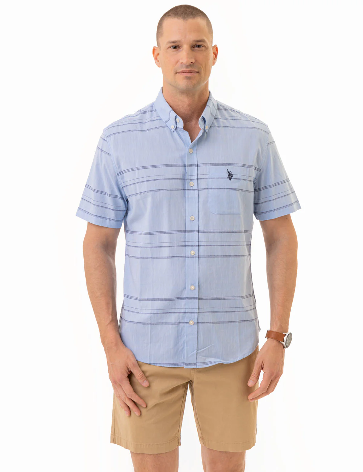 27636-horizontal-stripe-short-sleeve-woven-shirt-1.webp HORIZONTAL STRIPE SHORT SLEEVE WOVEN SHIRT