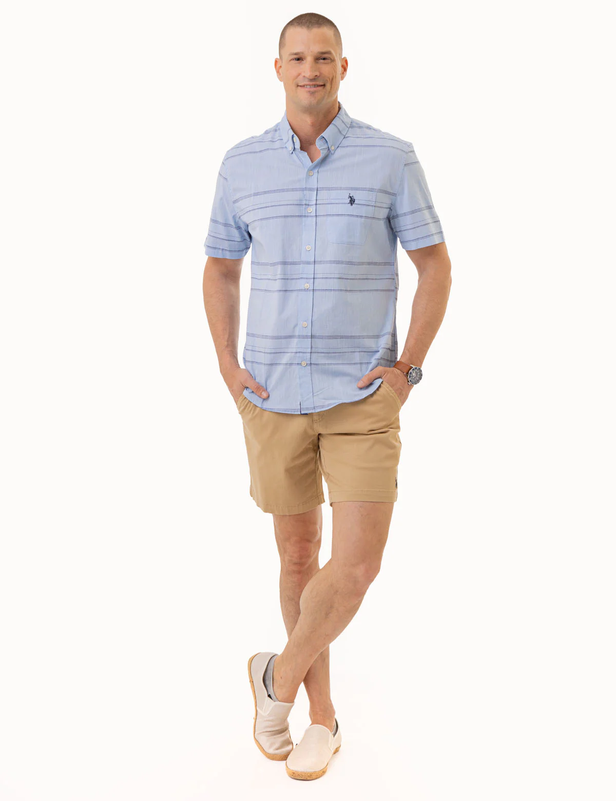 27636-horizontal-stripe-short-sleeve-woven-shirt-3.webp HORIZONTAL STRIPE SHORT SLEEVE WOVEN SHIRT