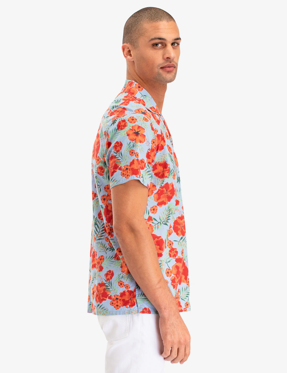 FLORAL PRINT CAMP SHIRT