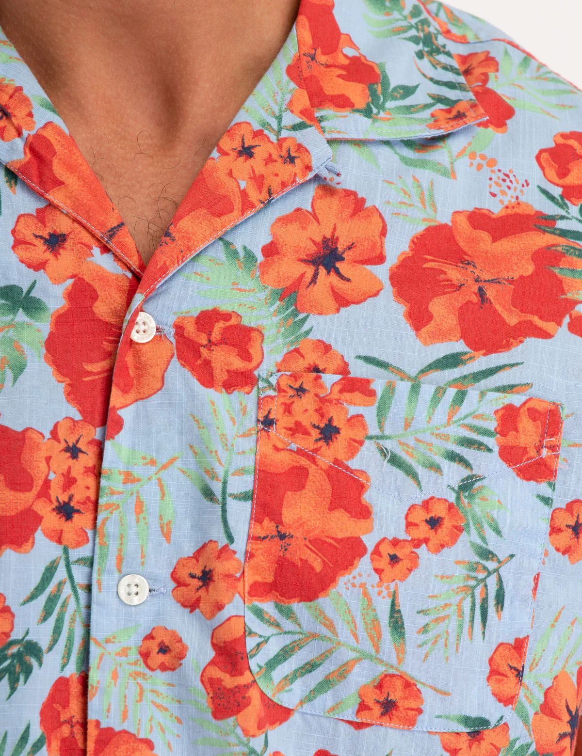 FLORAL PRINT CAMP SHIRT