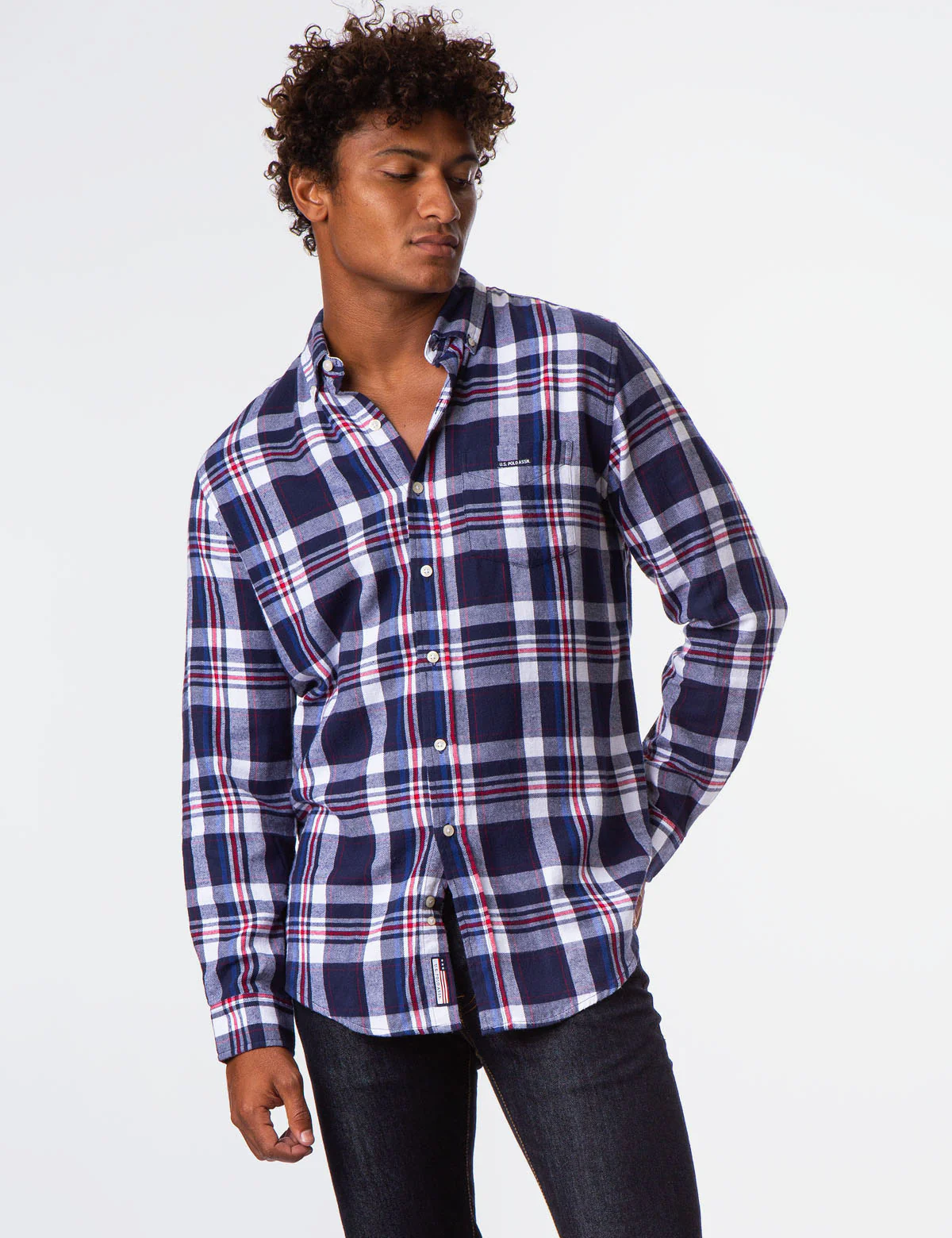 BIG PLAID BRUSHED TWILL SHIRT