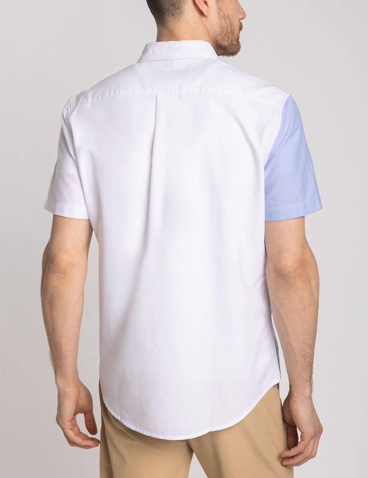 SHORT SLEEVE DIAGONAL OXFORD SHIRT